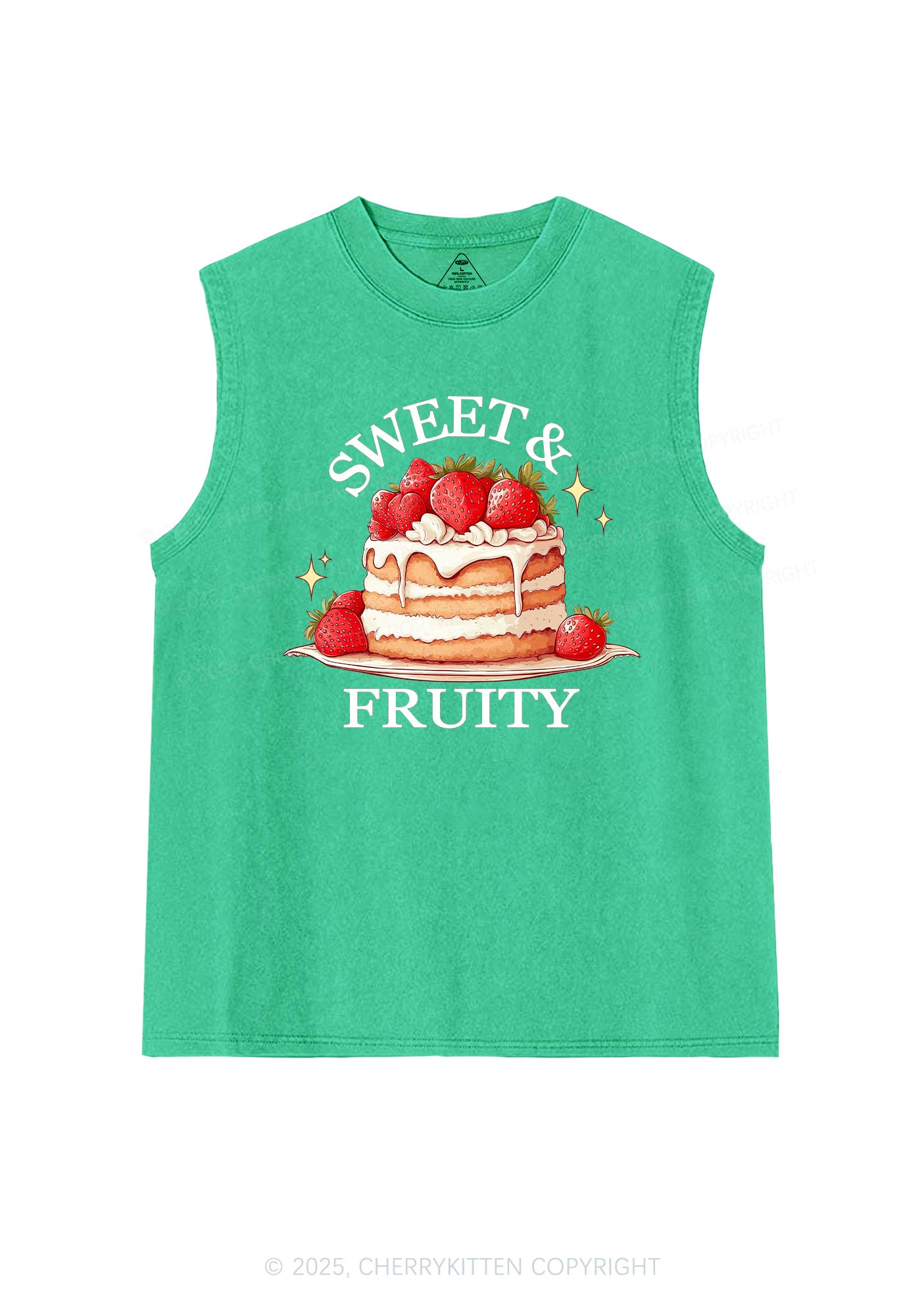 Sweet And Fruity Cake Pride Y2K Washed Muscle Tank Cherrykitten