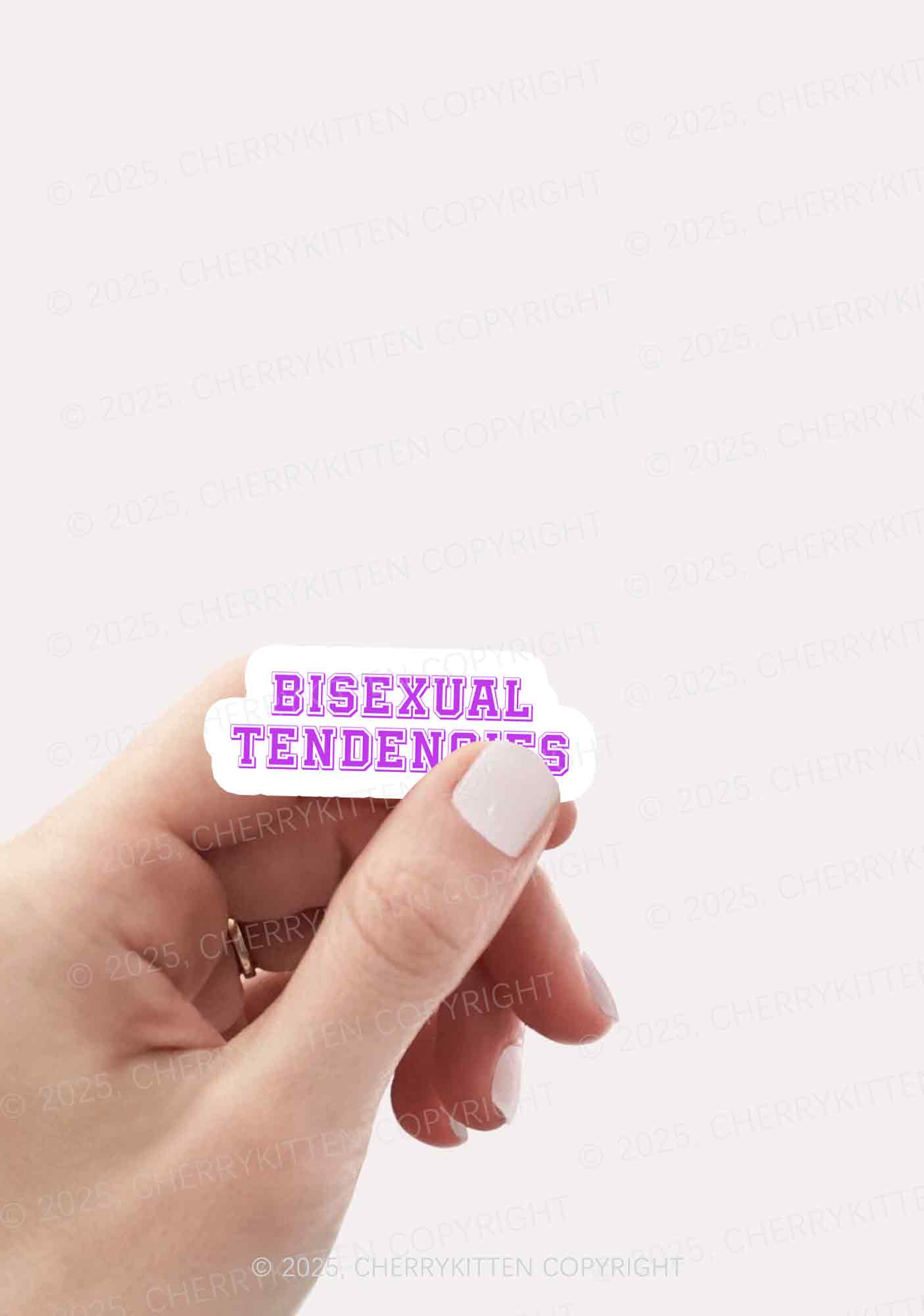 Bisexual Tendencies Pride 1Pc Y2K Sticker Cherrykitten
