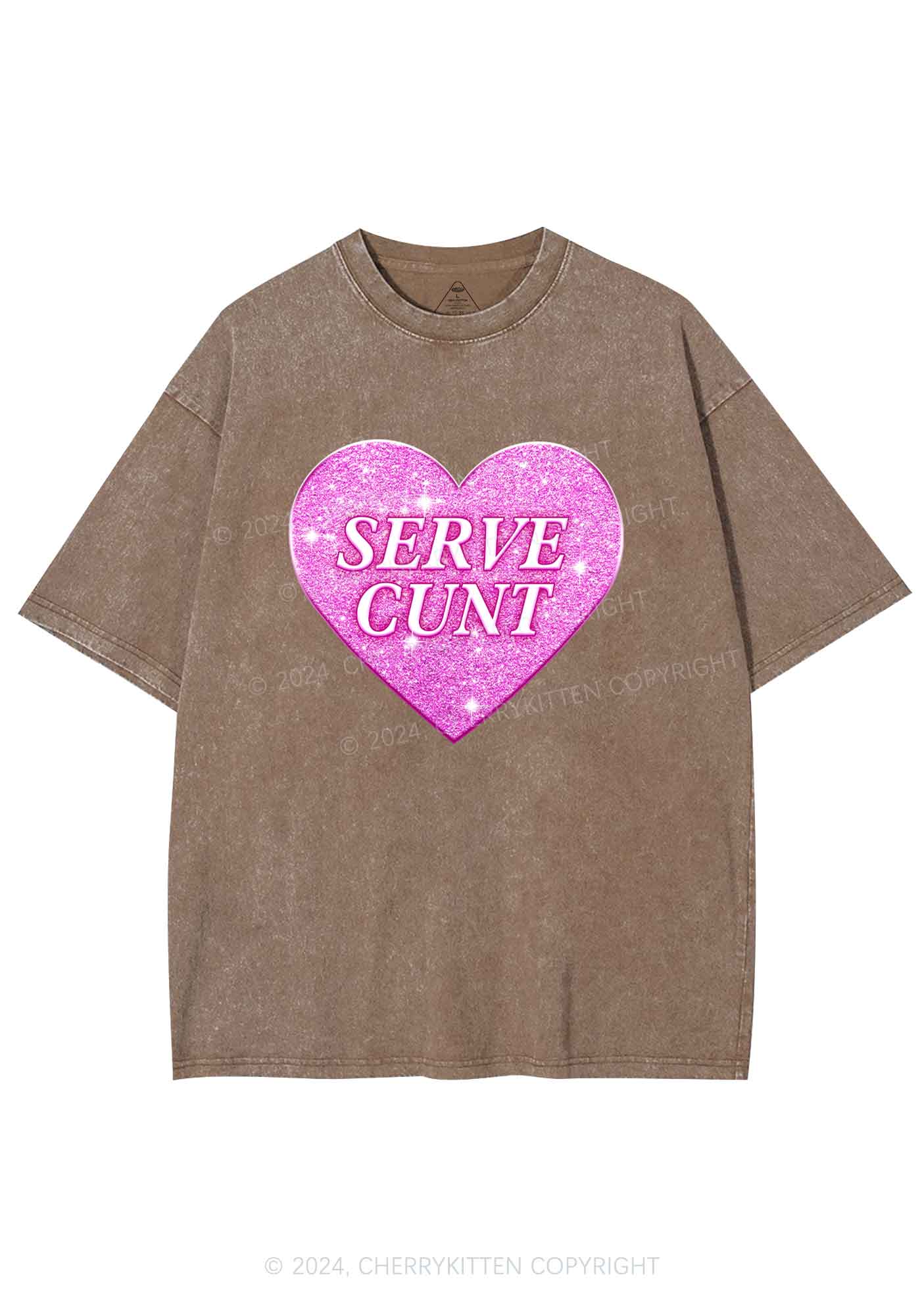 Serve Cxxt Y2K Valentine's Day Washed Tee Cherrykitten