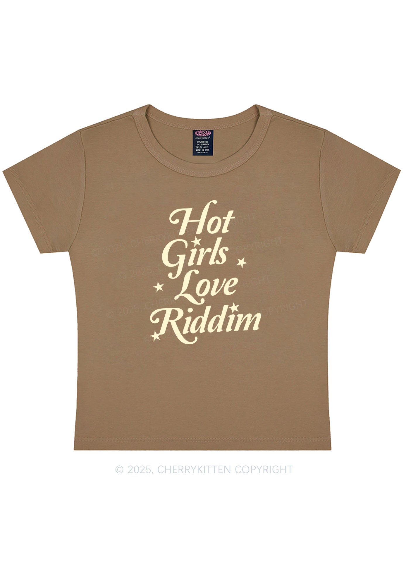 Hot Girls Love Riddim Y2K Baby Tee Cherrykitten