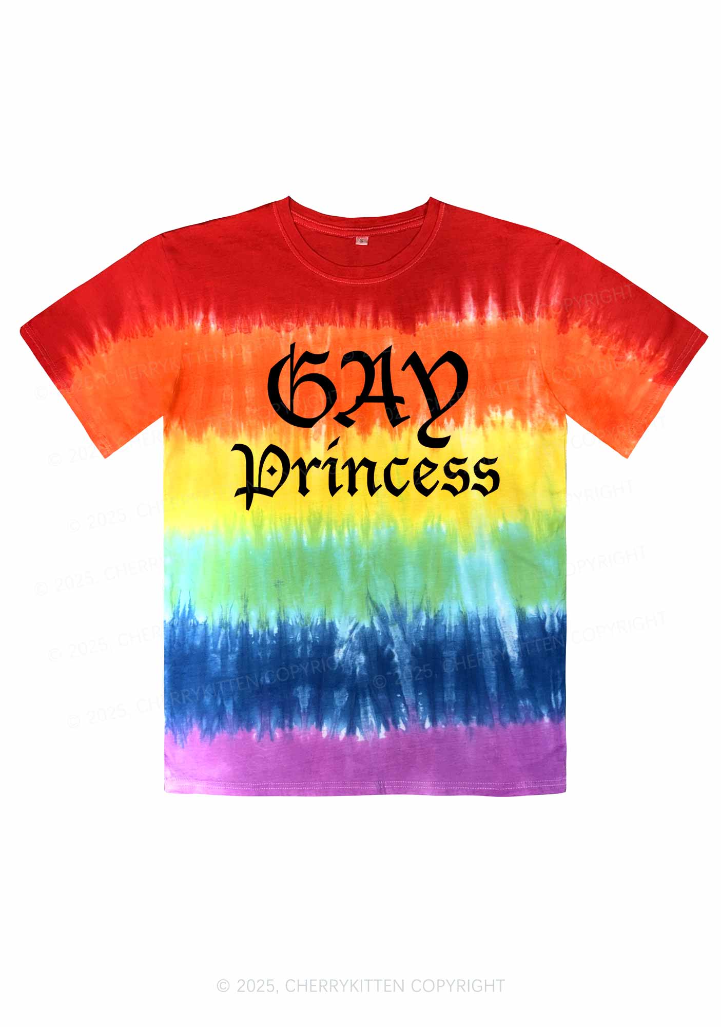 Gay Princess Pride Y2K Tie Dye Shirts Cherrykitten