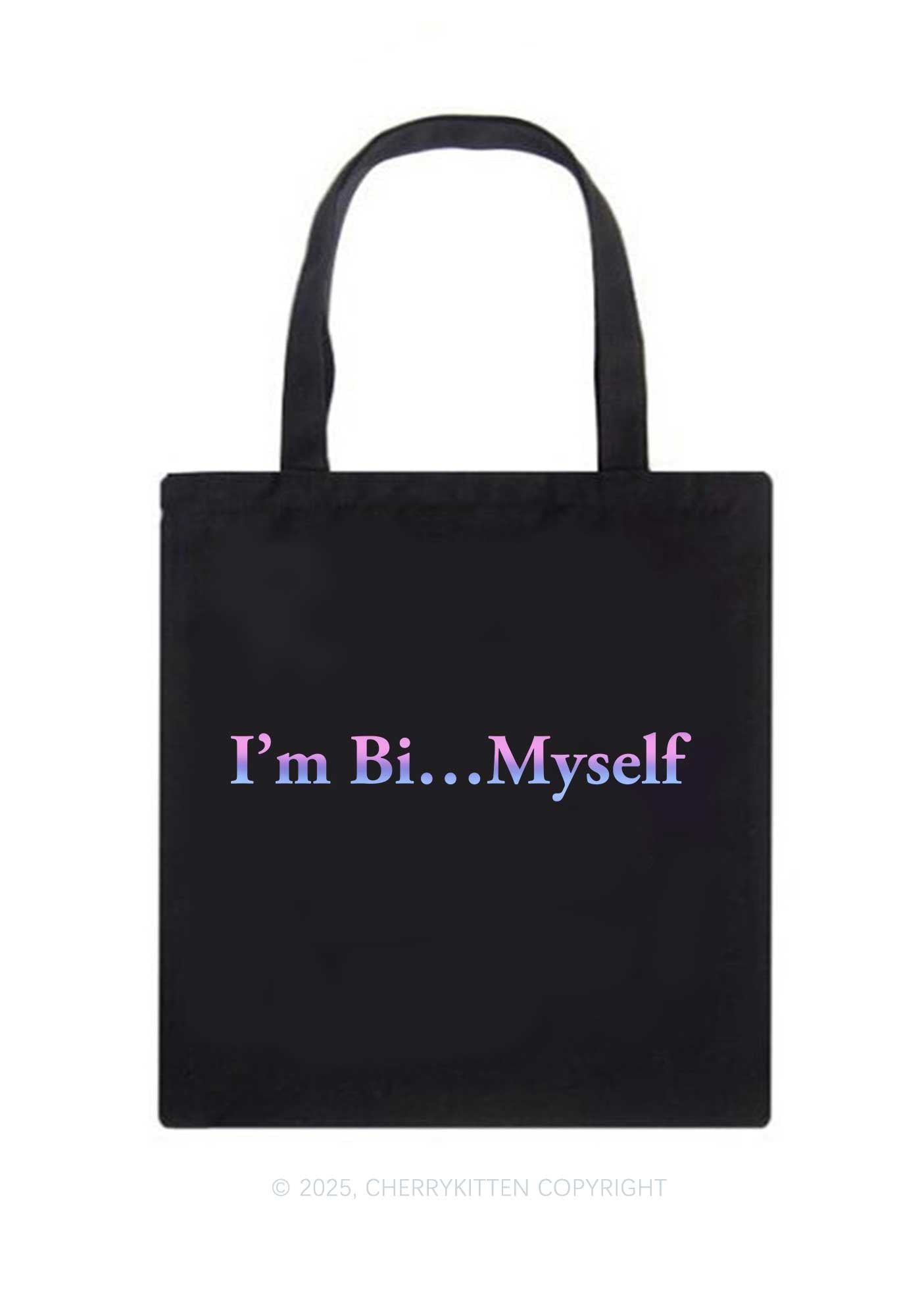 Im Bi Myself Pride Y2K Canvas Tote Bag Cherrykitten