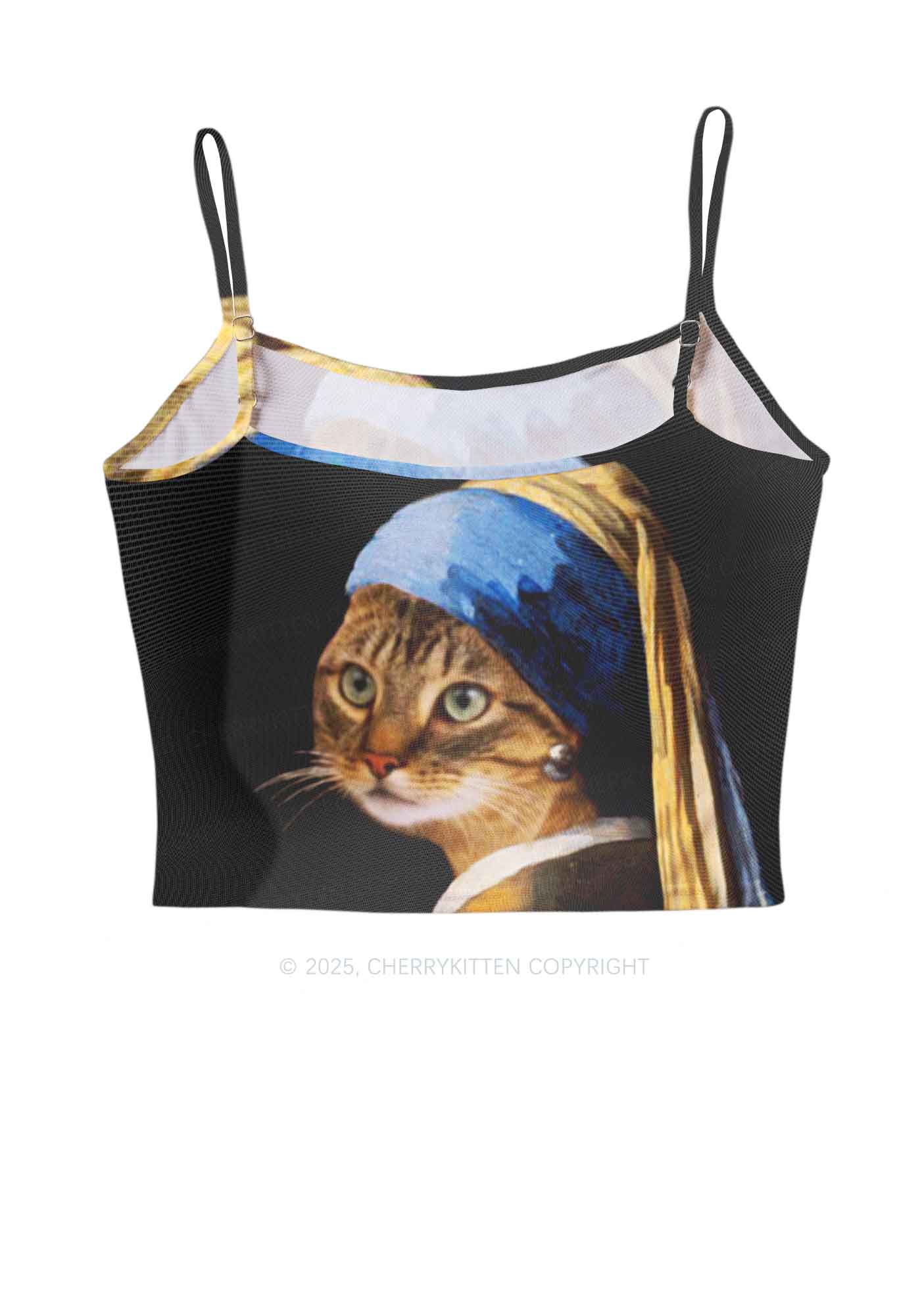 The Lady Cat Y2K Mesh Cami Tank Cherrykitten