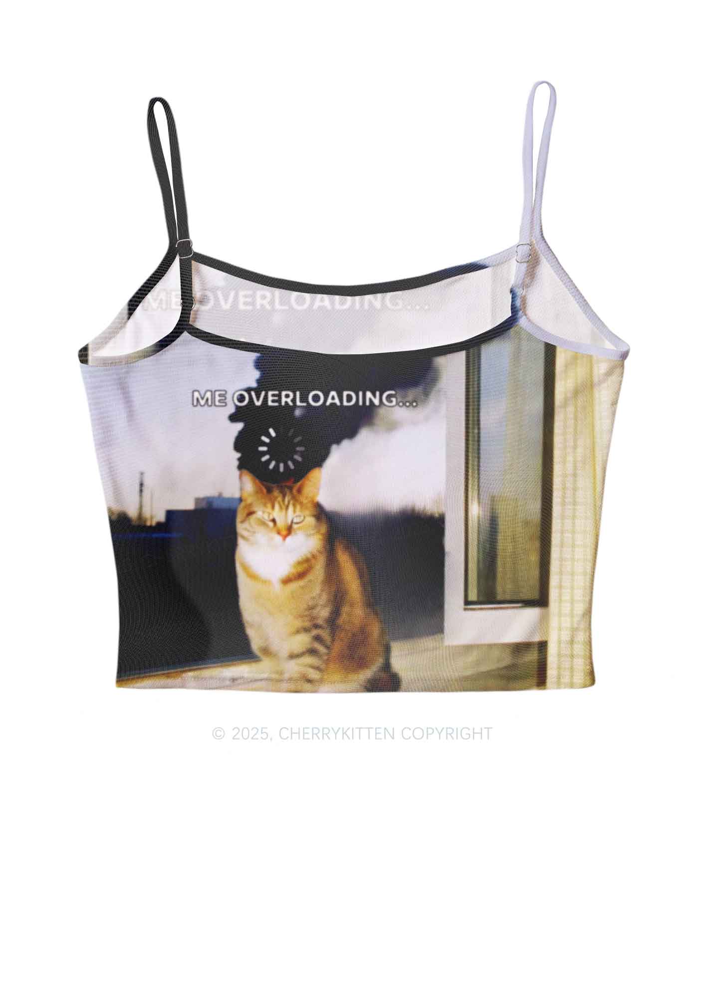 The Overloading Cat Y2K Mesh Cami Tank Cherrykitten