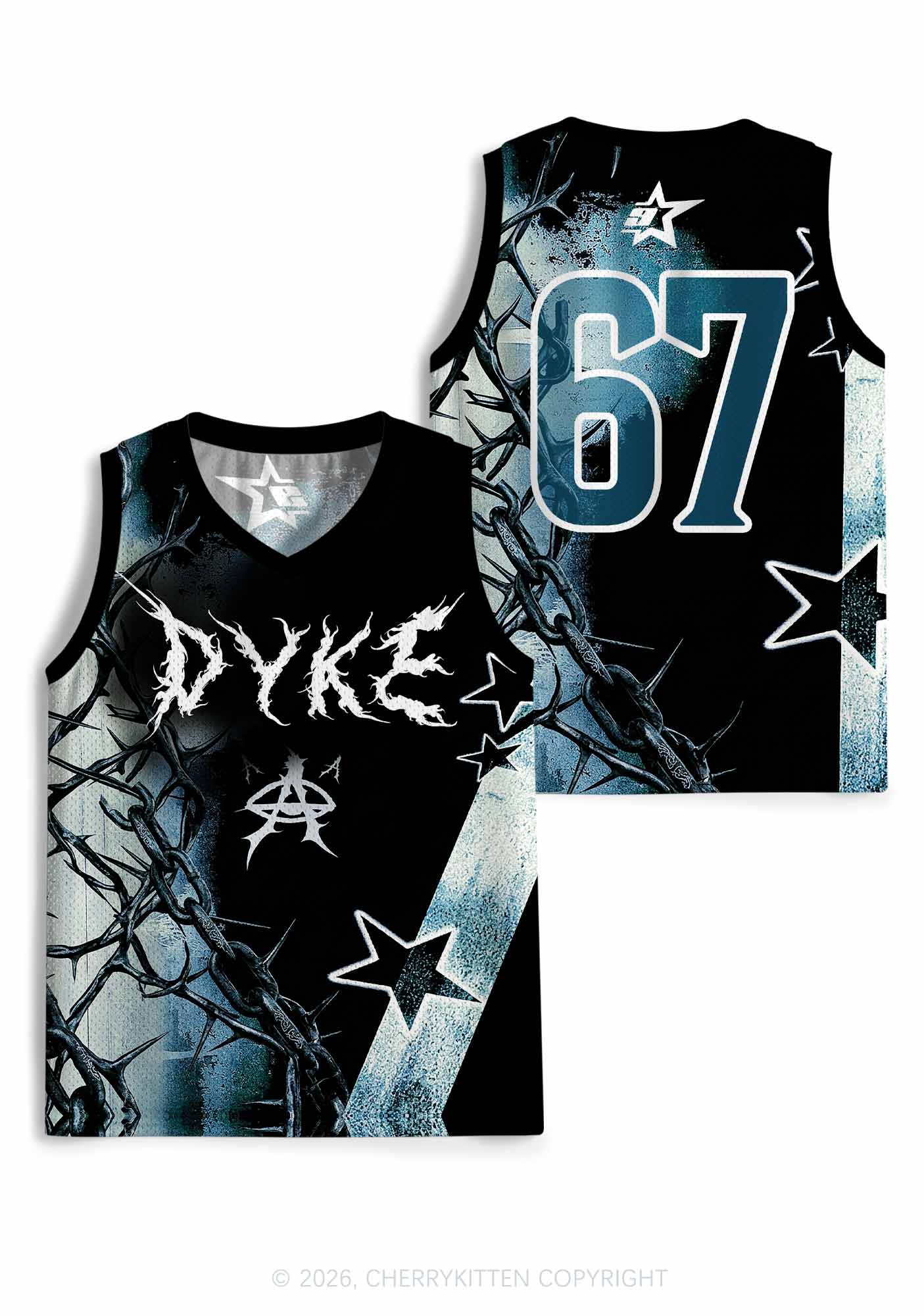 Black Thorn Dyke Pride Y2K Sport Jersey Tank Cherrykitten