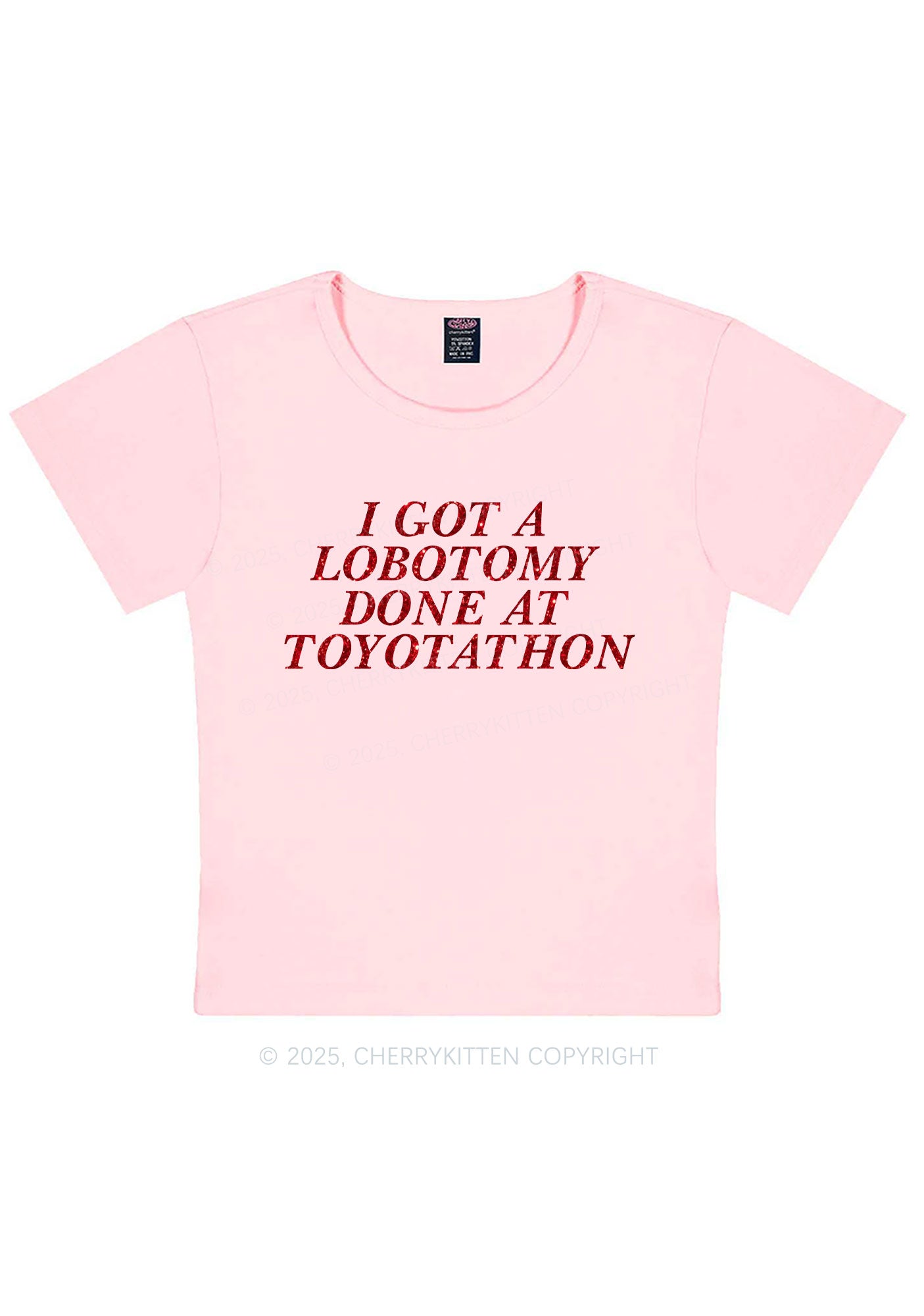 Glitter Lobotomy At Toyotathon Y2K Baby Tee Cherrykitten