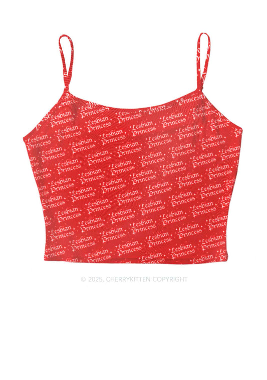 Lesbian Princess Pride Y2K Mesh Cami Tank Cherrykitten