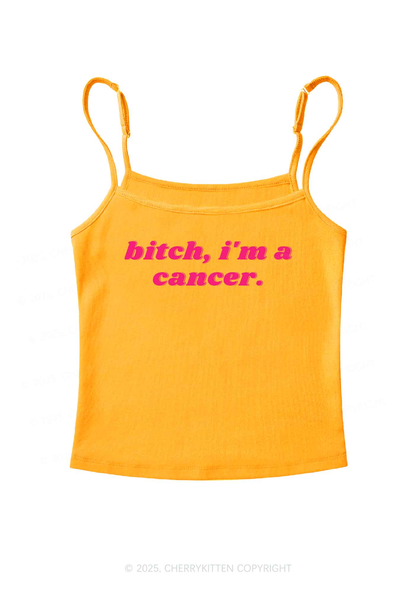 Bxtch I'm A Custom Zodiac Y2K Spaghetti Strap Cami Cherrykitten