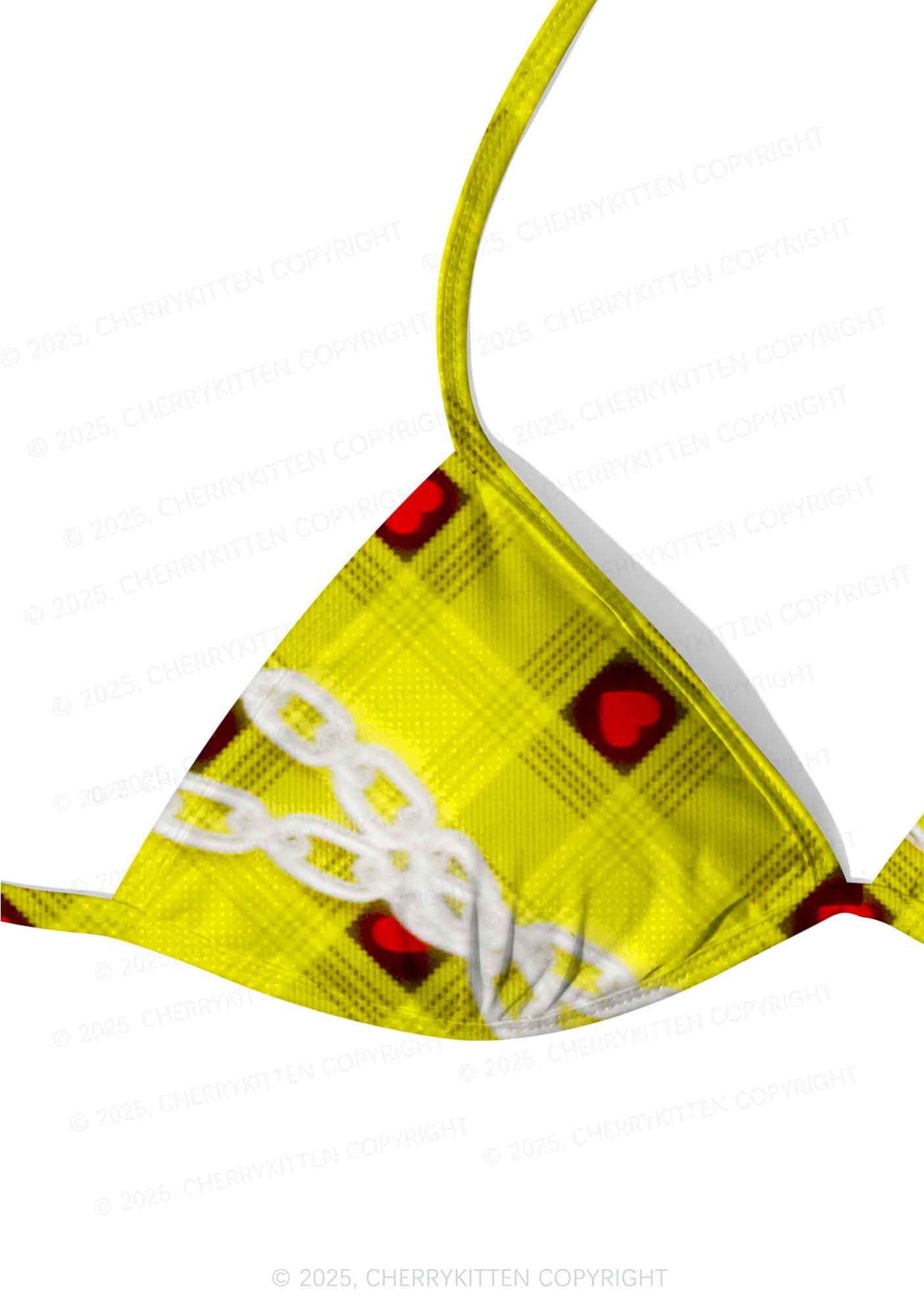 Star Chain and Hearts Y2K Print Bikini Set Cherrykitten