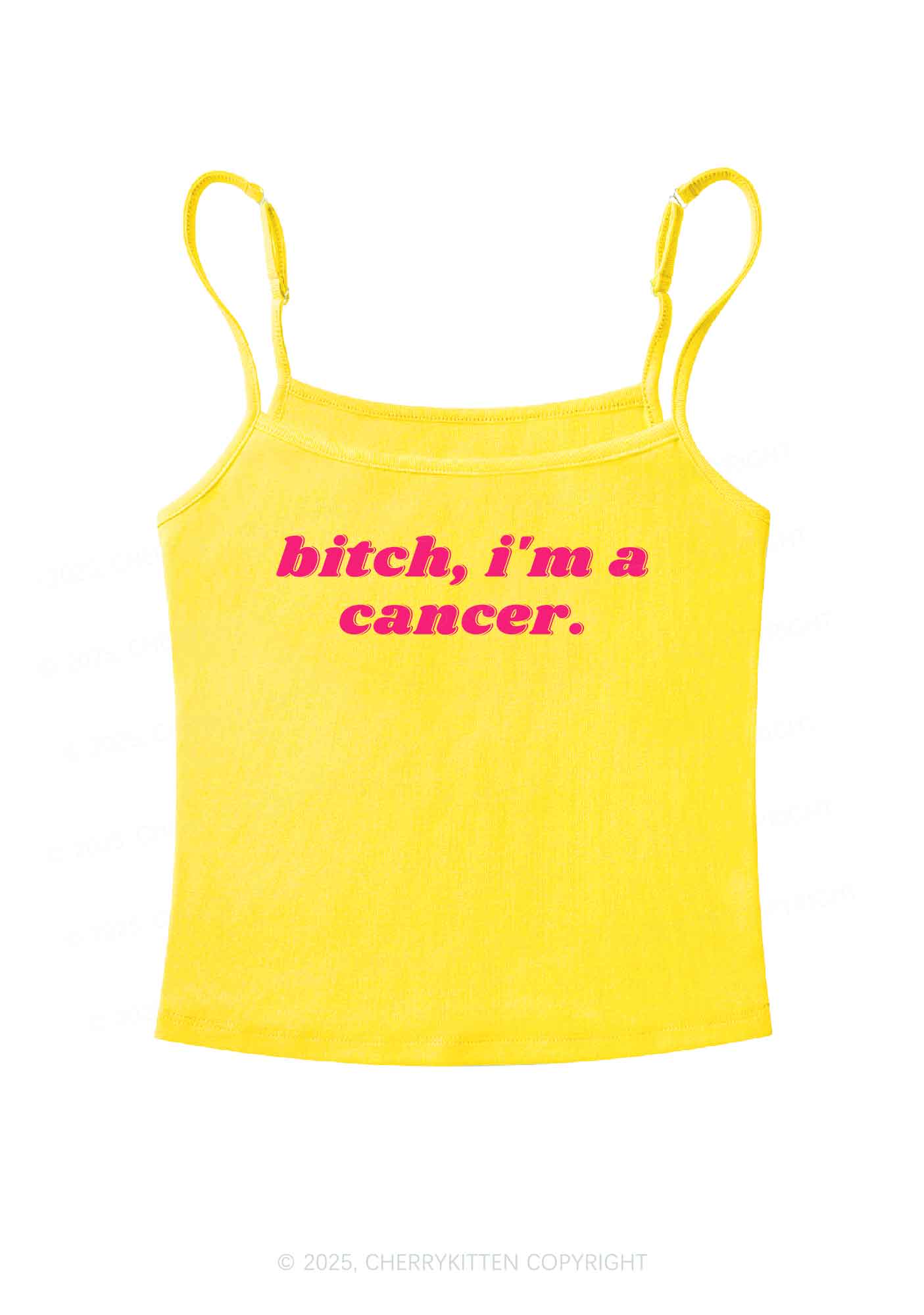 Bxtch I'm A Custom Zodiac Y2K Spaghetti Strap Cami Cherrykitten