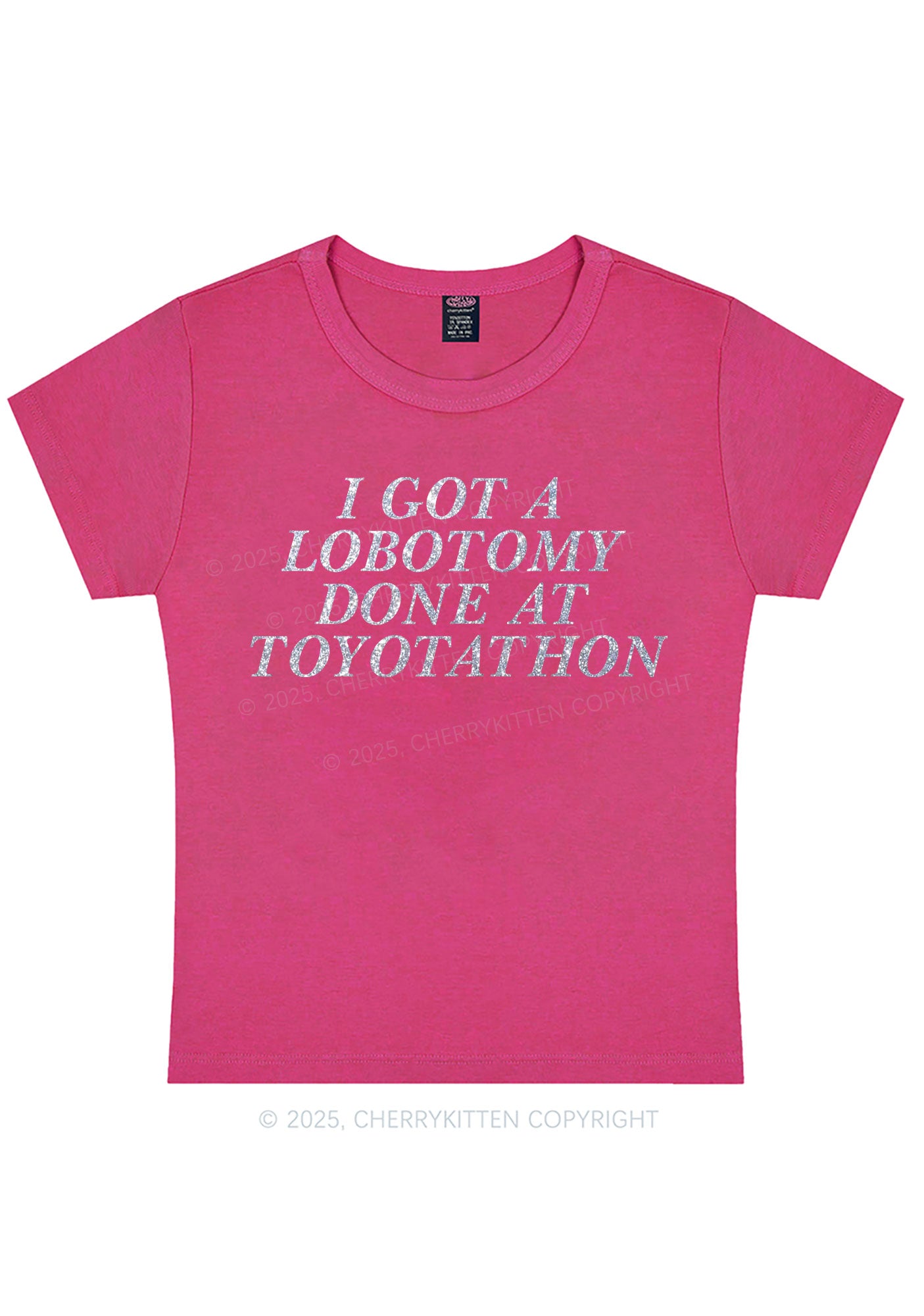 Glitter Lobotomy At Toyotathon Y2K Baby Tee Cherrykitten