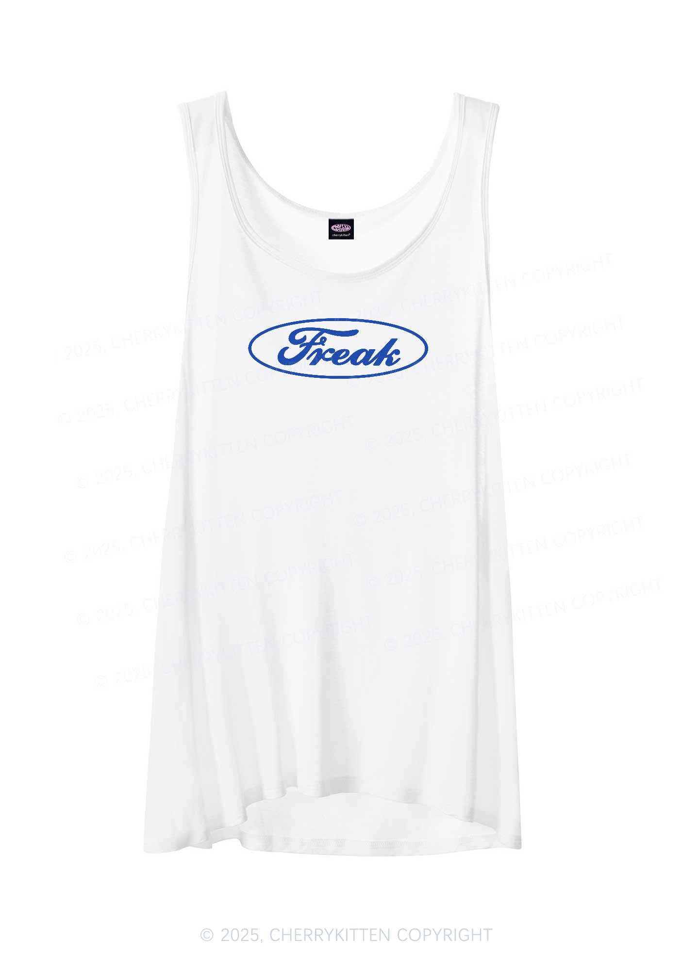 Oval Freak Y2K Sheer Boyfriend Tank Cherrykitten