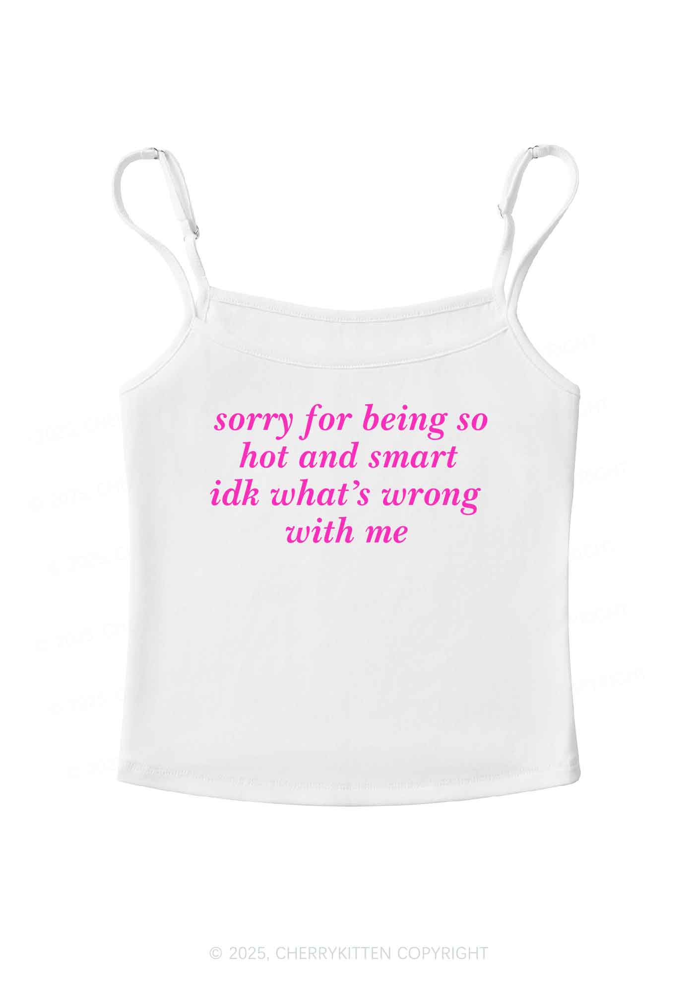 Sorry For Being So Smart Y2K Spaghetti Strap Cami Cherrykitten