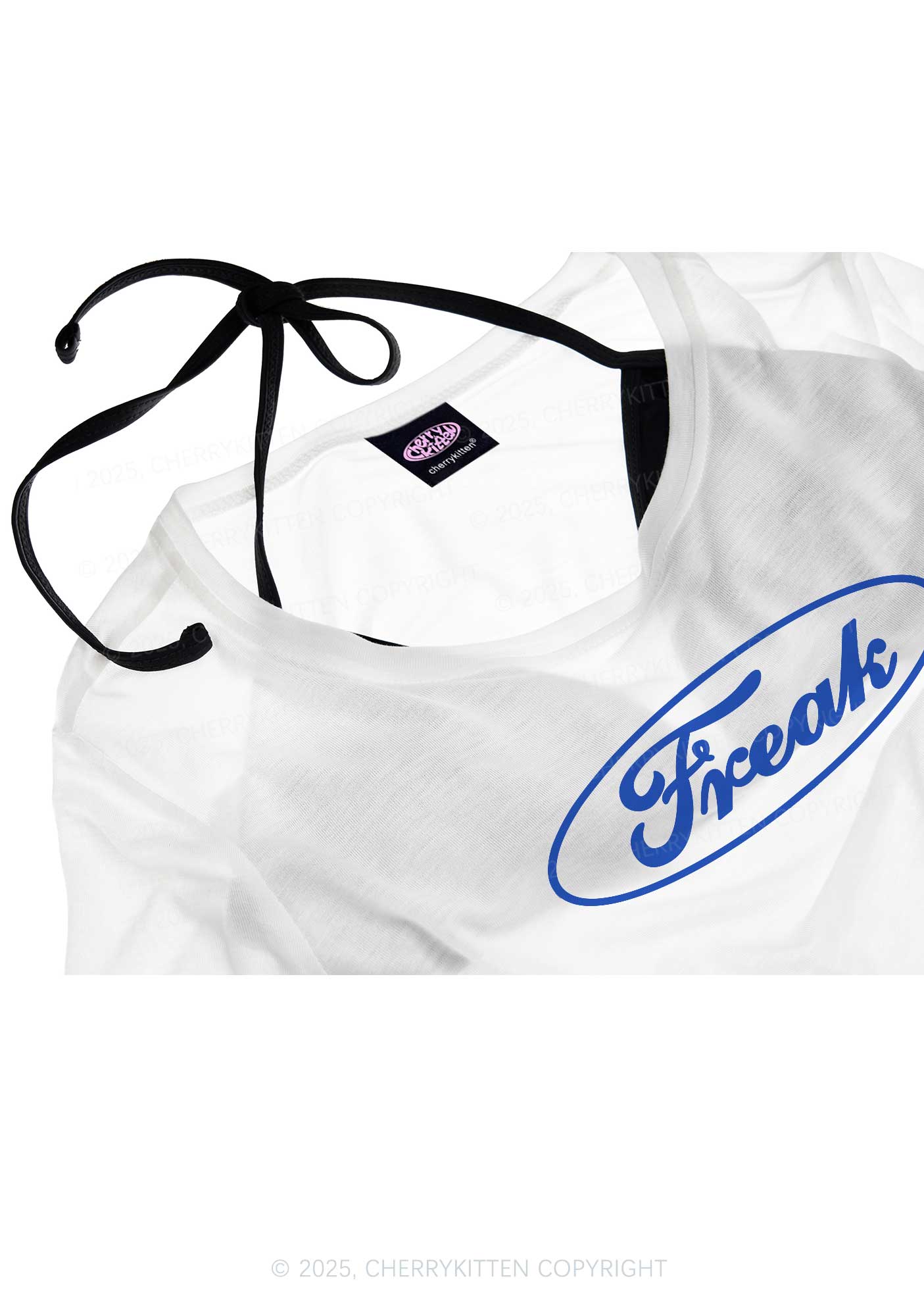 Oval Freak Y2K Sheer Crop Tee Cherrykitten