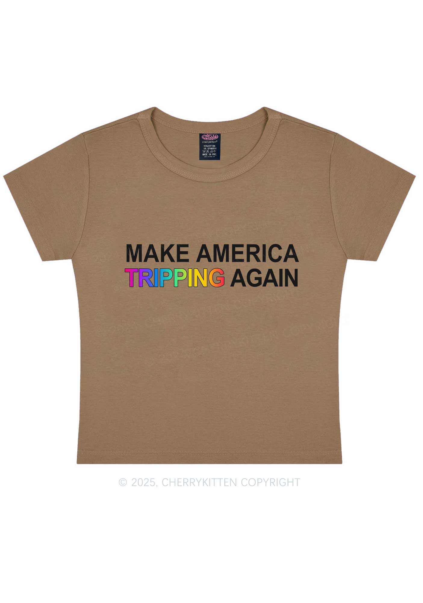 Make America Tripping Again Y2K Baby Tee Cherrykitten