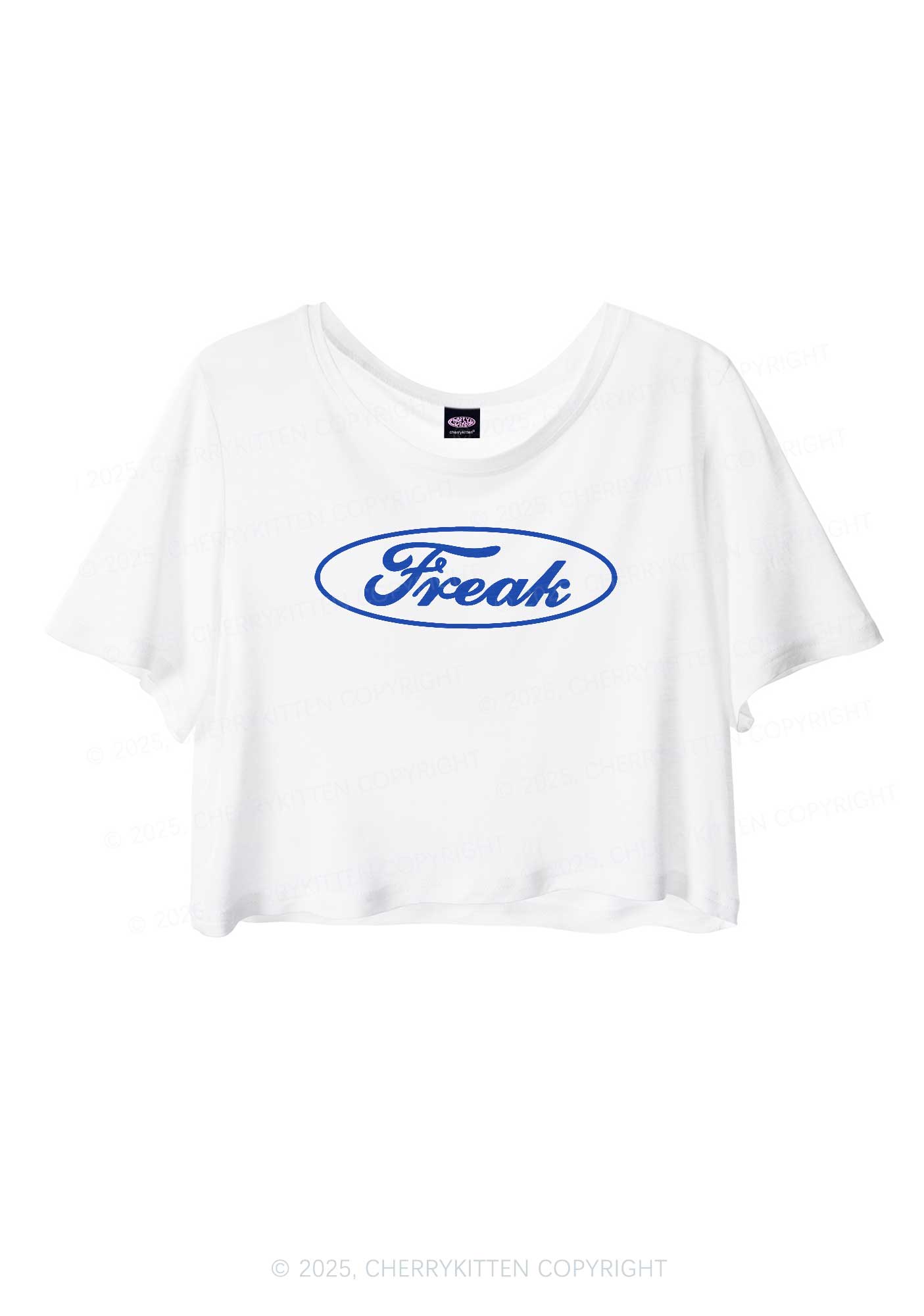 Oval Freak Y2K Sheer Crop Tee Cherrykitten