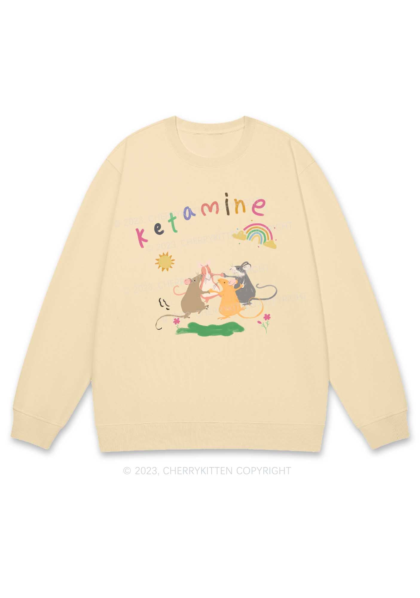 Rainbow Dancing Mice Y2K Sweatshirt Cherrykitten