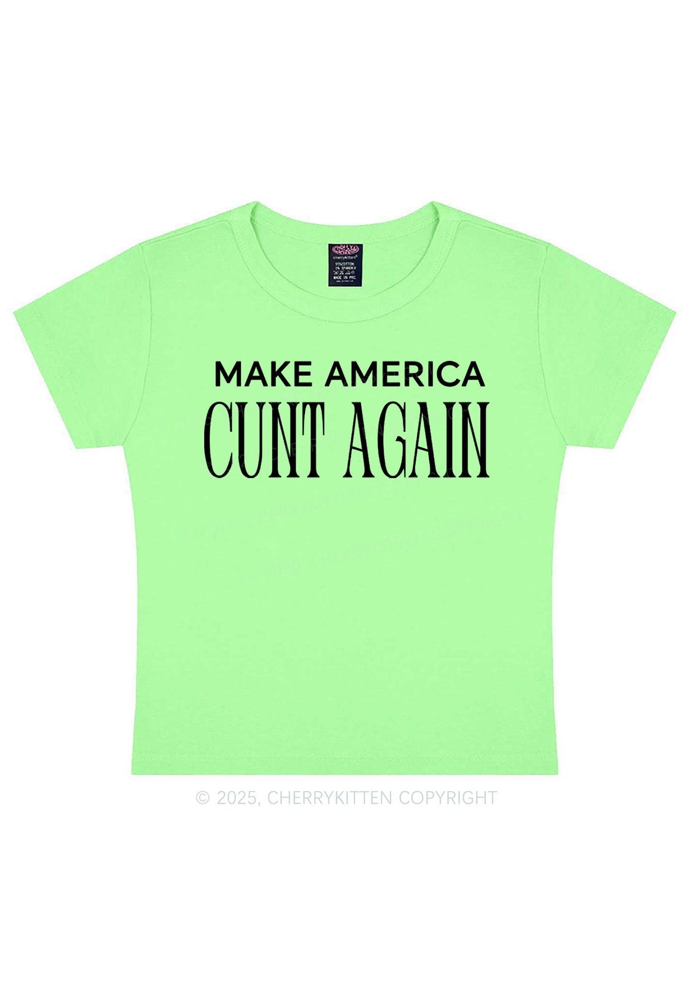 Make America Cxxt Again Y2K Baby Tee Cherrykitten