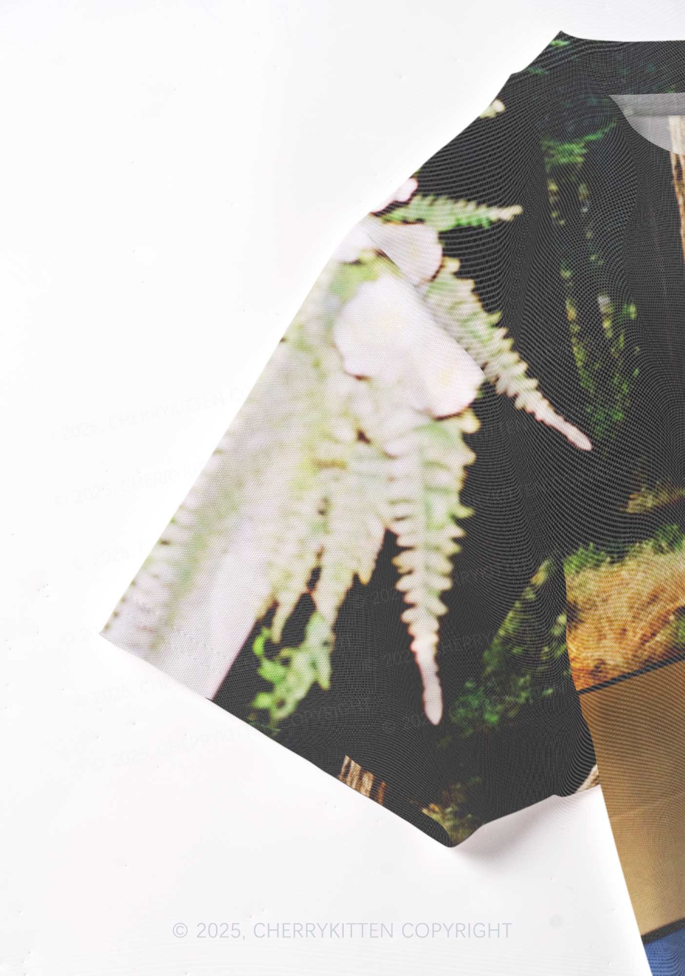 Crocodile Bride Y2K Mesh Crop Top Cherrykitten