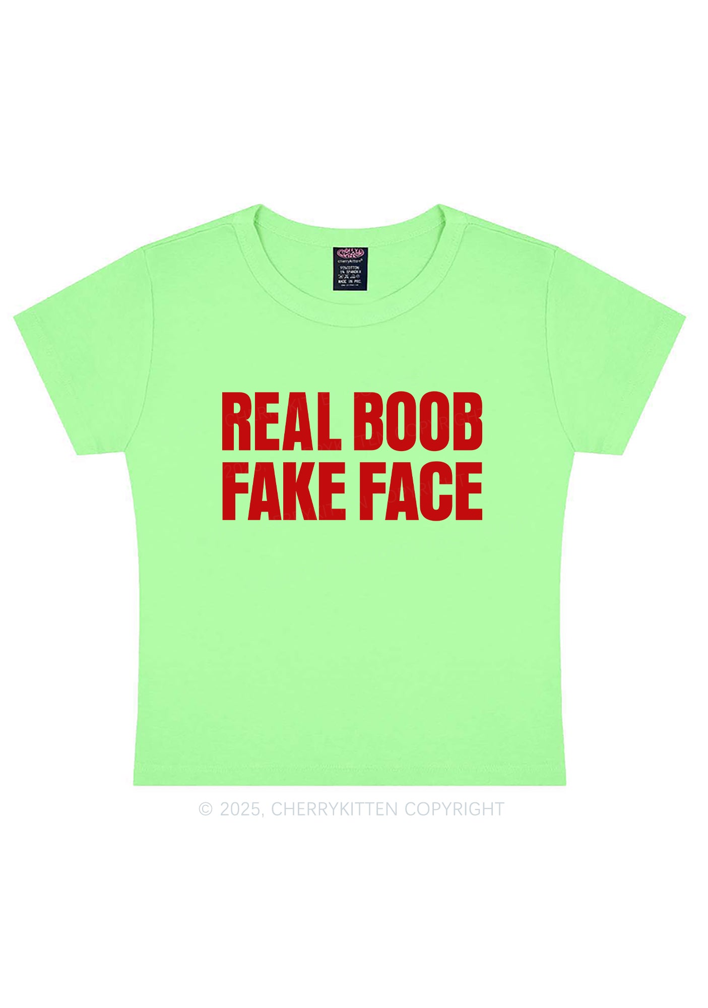 Fake Face Real Bxxb Y2K Baby Tee Cherrykitten