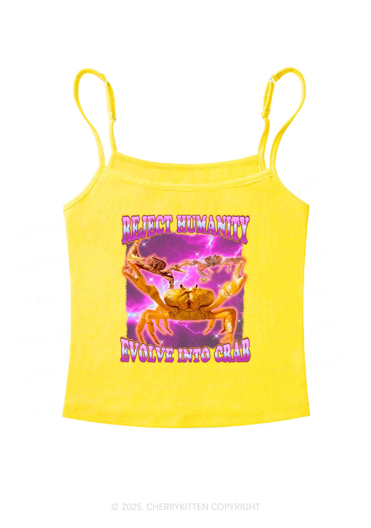 Reject Humanity Crab Y2K Spaghetti Strap Cami Cherrykitten