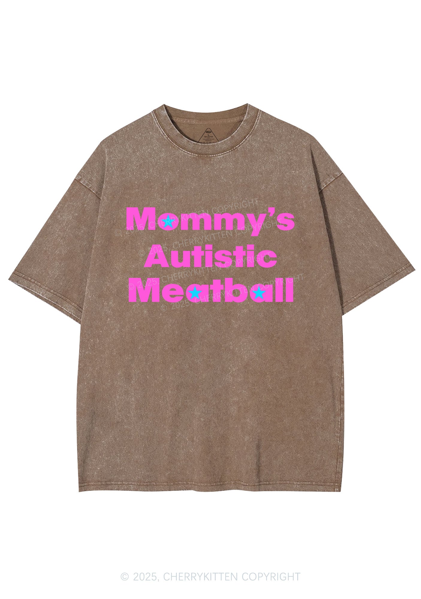 Mommys Autistic Meatball Y2K Shirts Washed Tee Cherrykitten