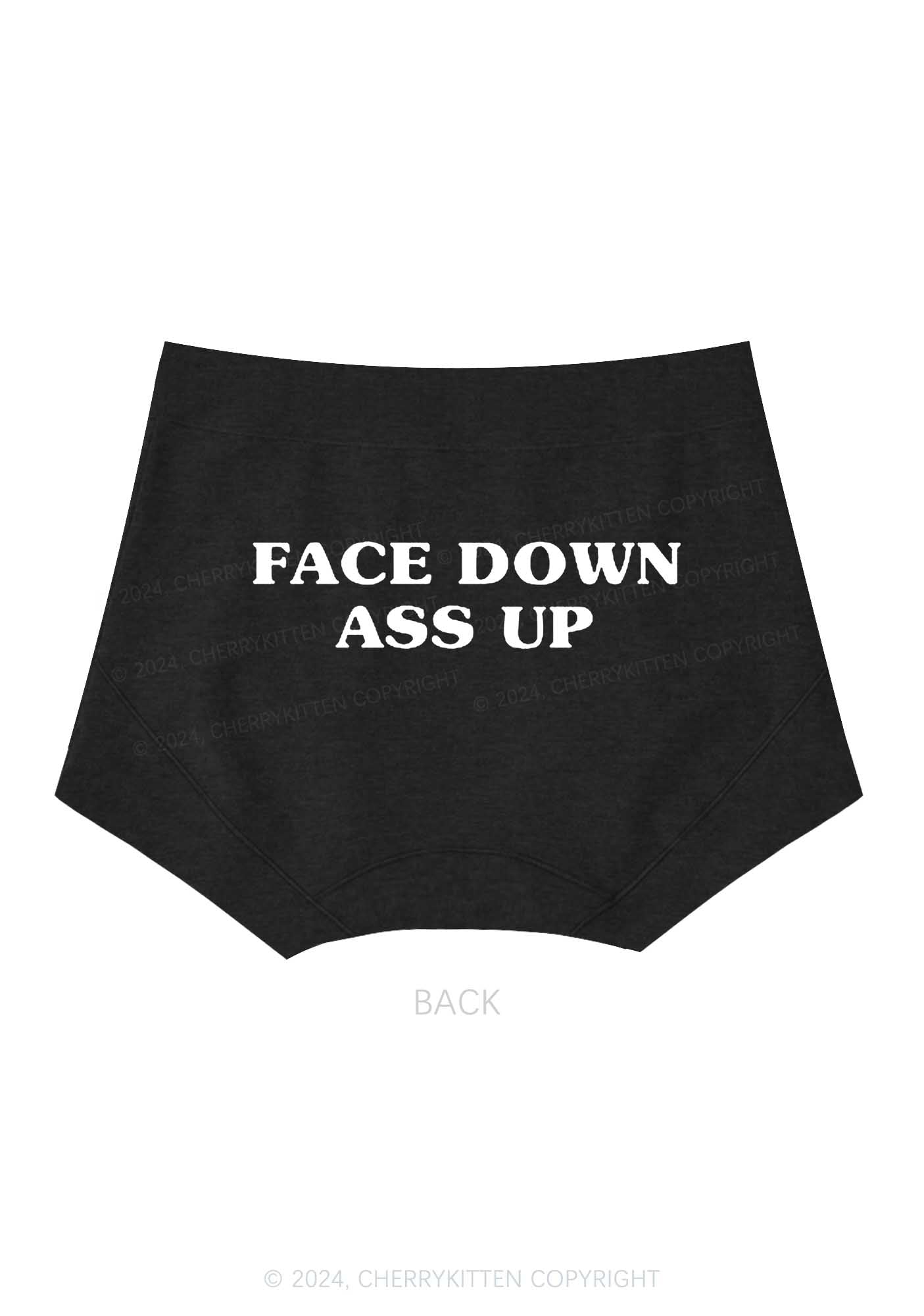 Face Down Y2K Mid Rise Waist Boyshort Cherrykitten