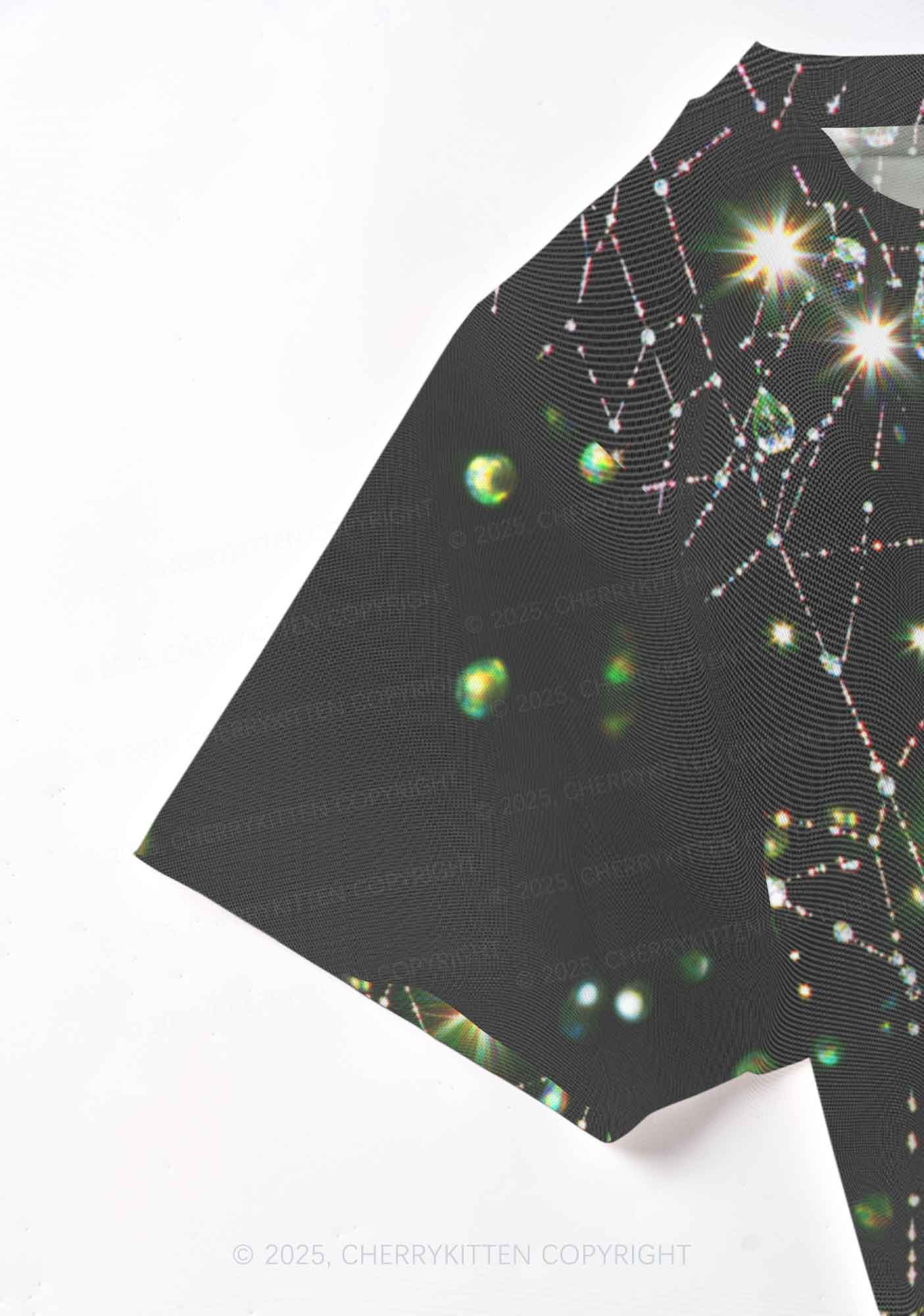 Dew Web Y2K Mesh Crop Top Cherrykitten