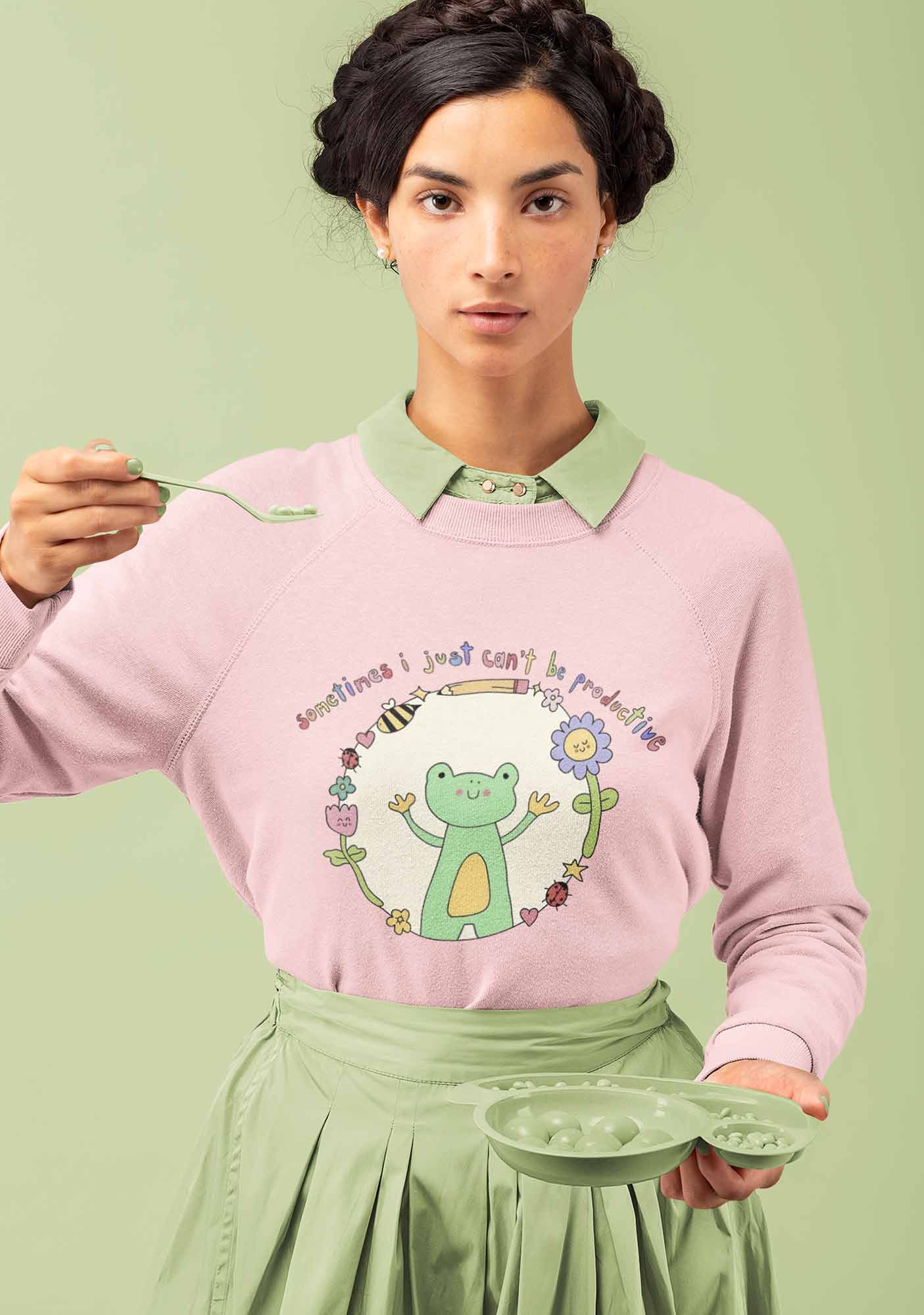 I Just Can't Be Productive Y2K Sweatshirt