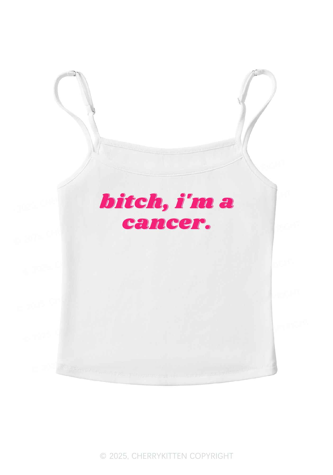Bxtch I'm A Custom Zodiac Y2K Spaghetti Strap Cami Cherrykitten