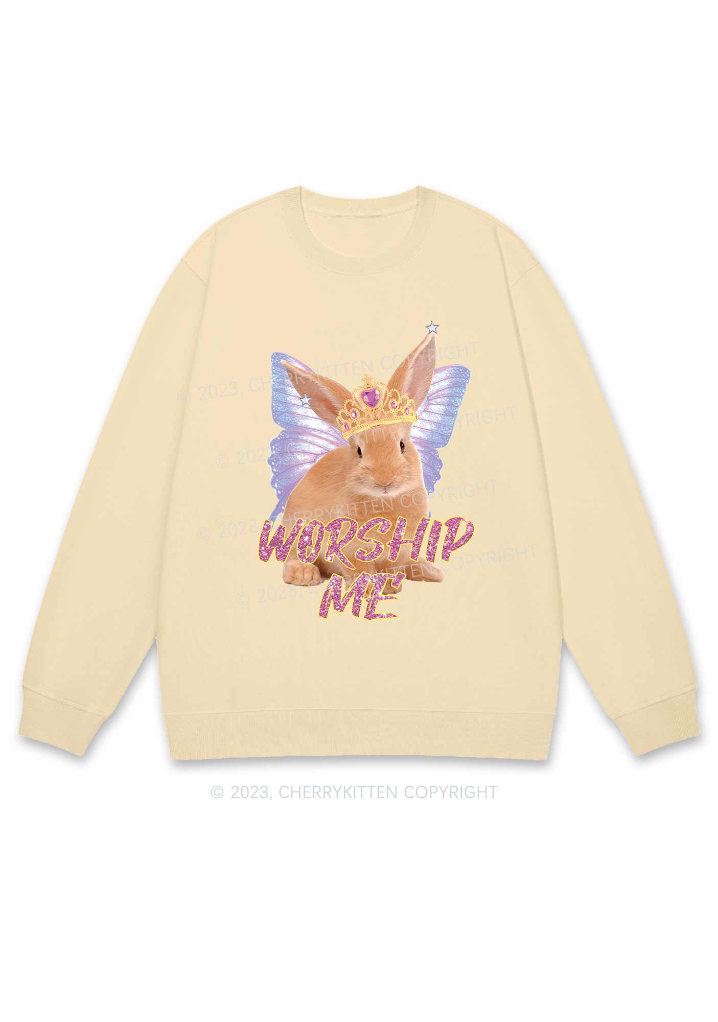 Worship Me Y2K Sweatshirt Cherrykitten