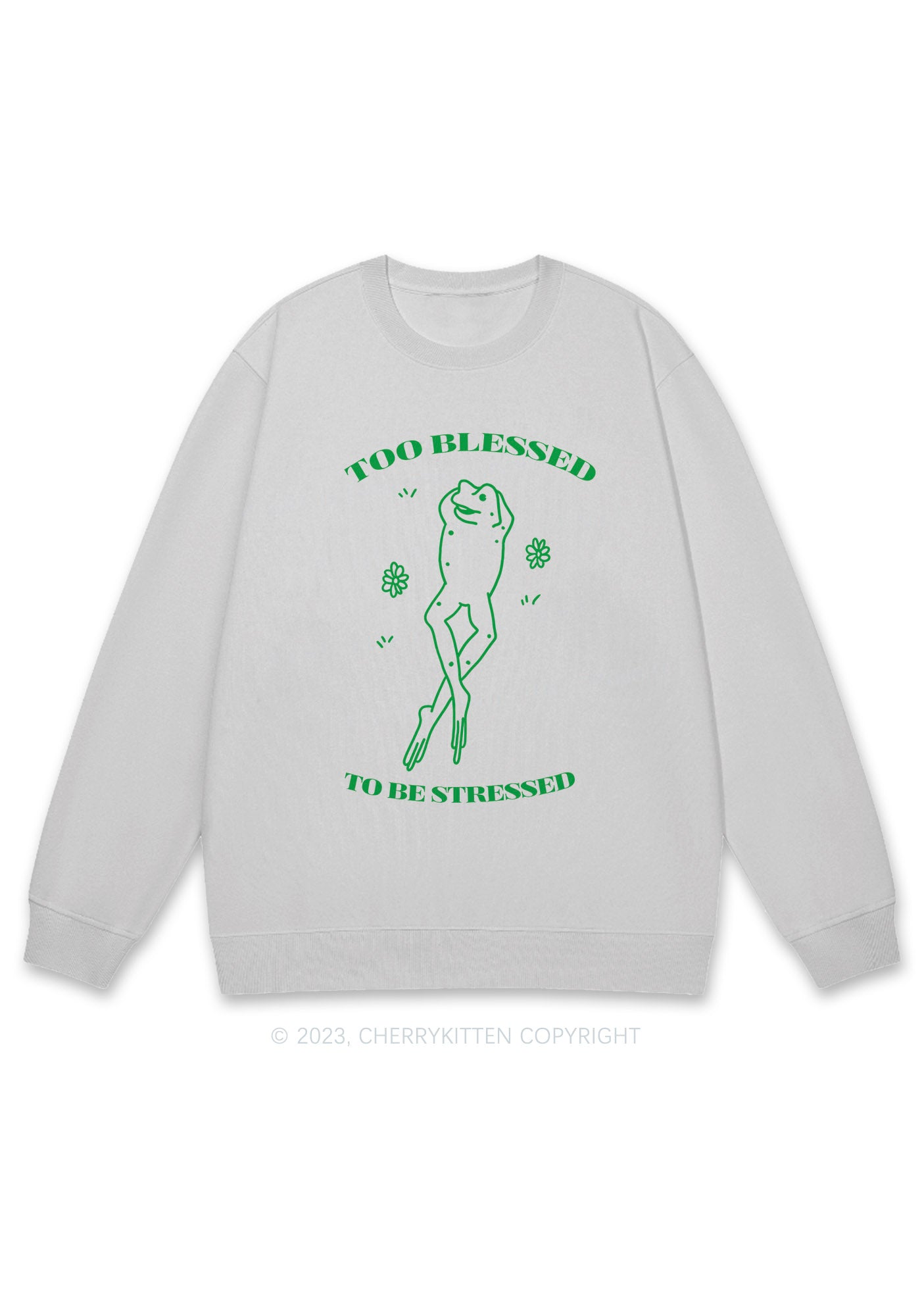 Too Blessed To Be Stressed Y2K Sweatshirt