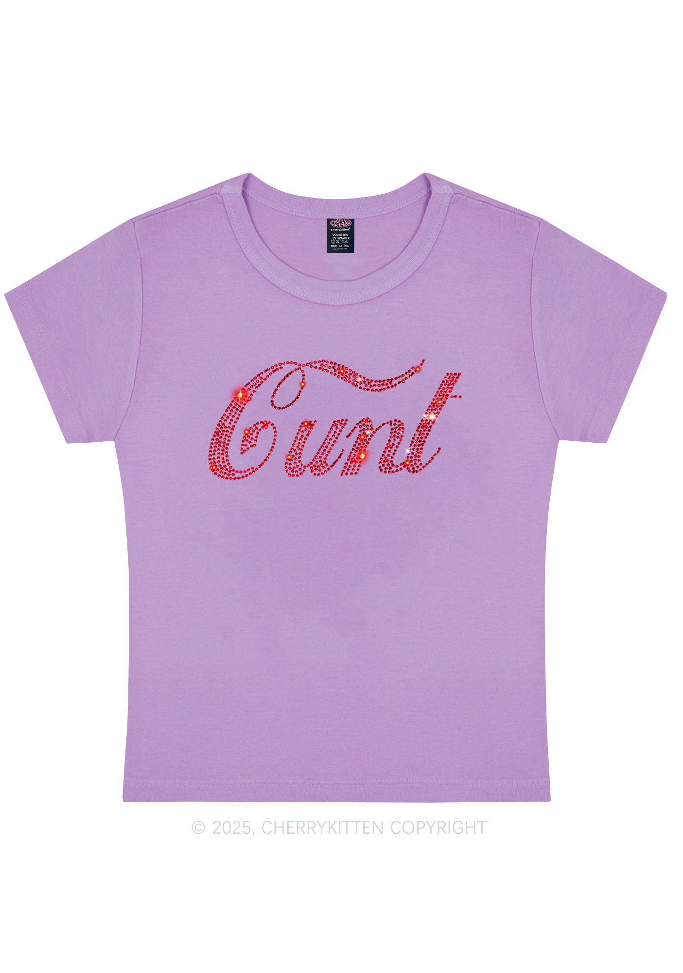 Rhinestone Special Cxxt Y2K Baby Tee Cherrykitten