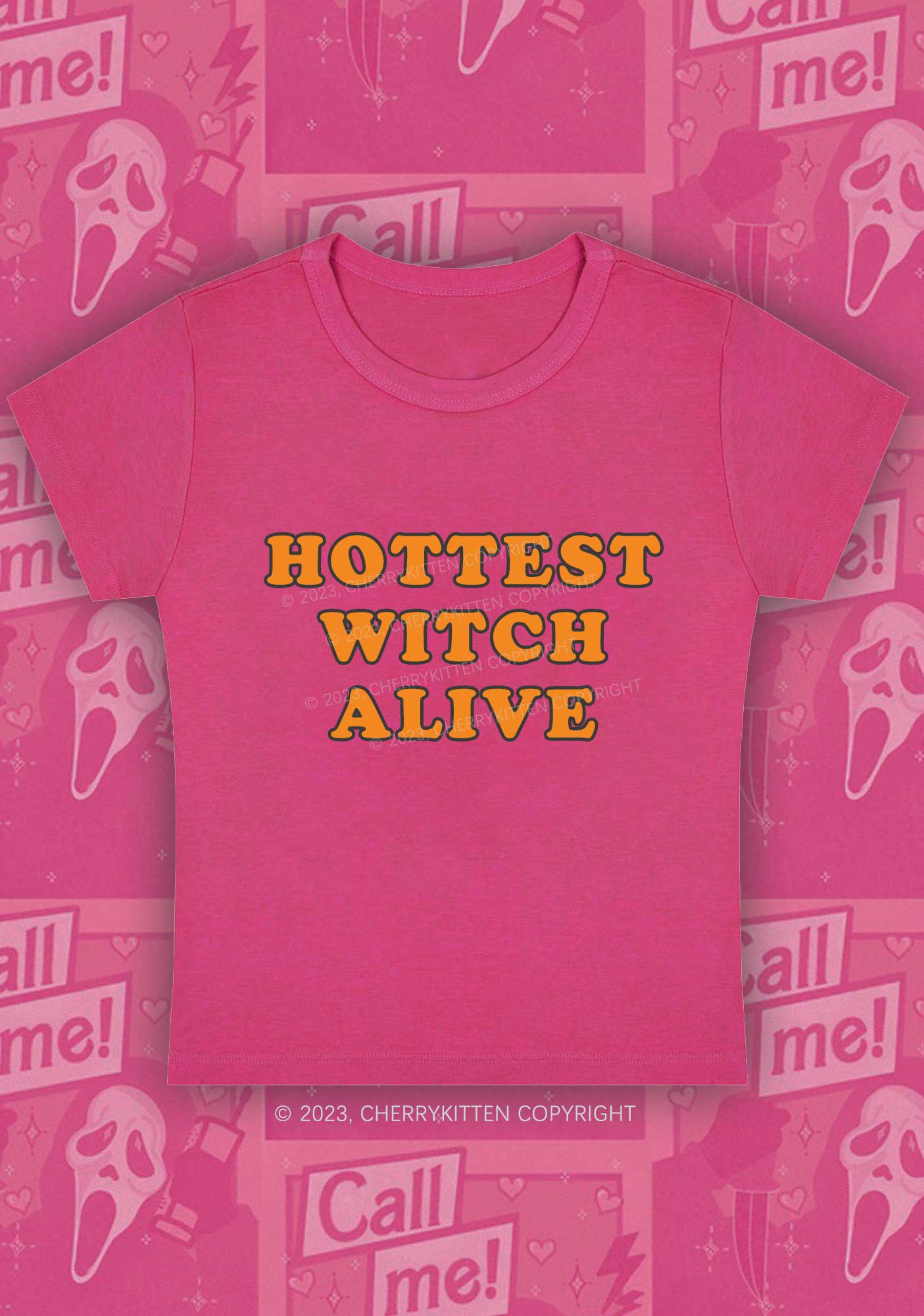Hottest Witch Alive Halloween Baby Tee Cherrykitten