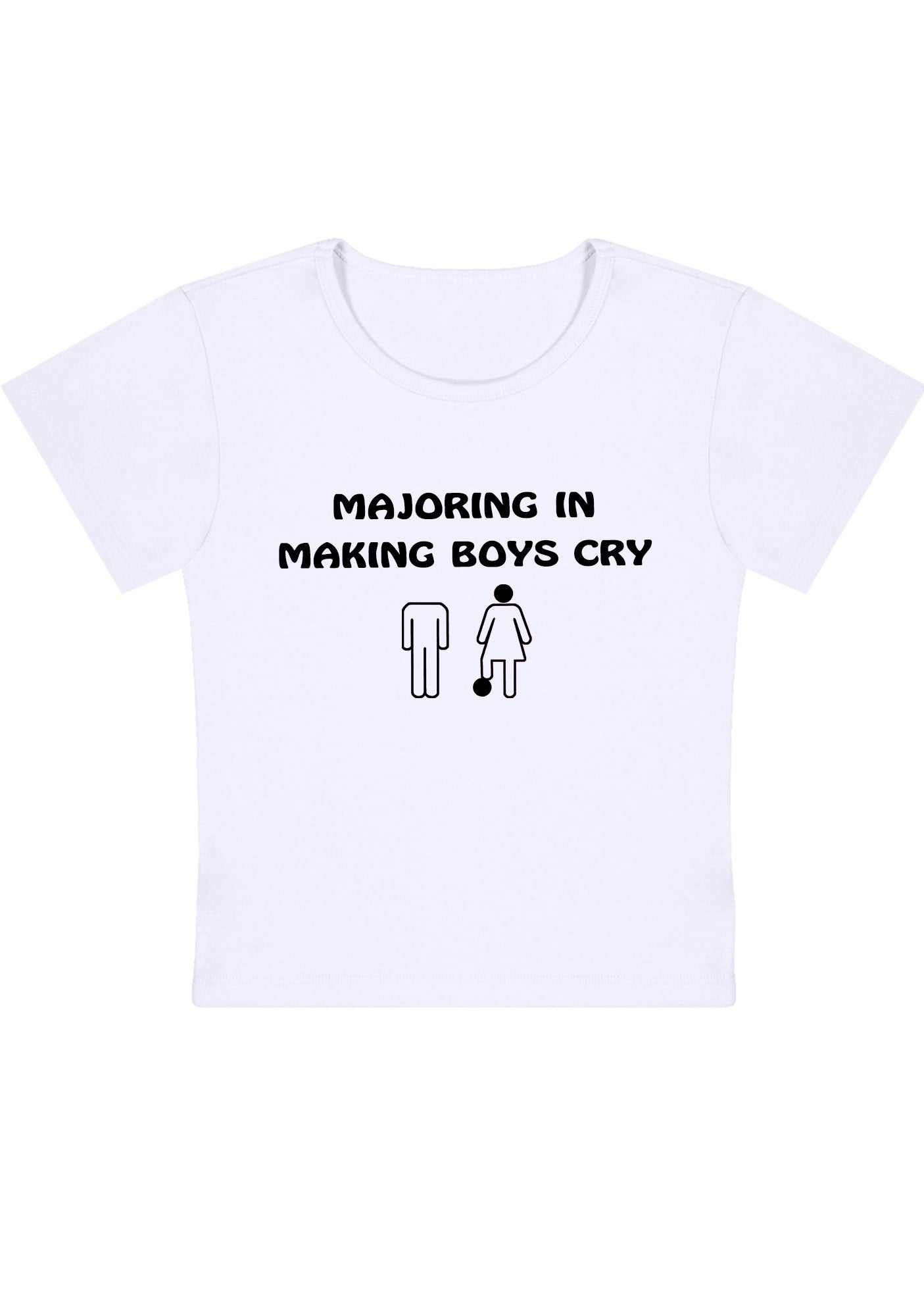 Curvy Majoring In Making Boys Cry Baby Tee