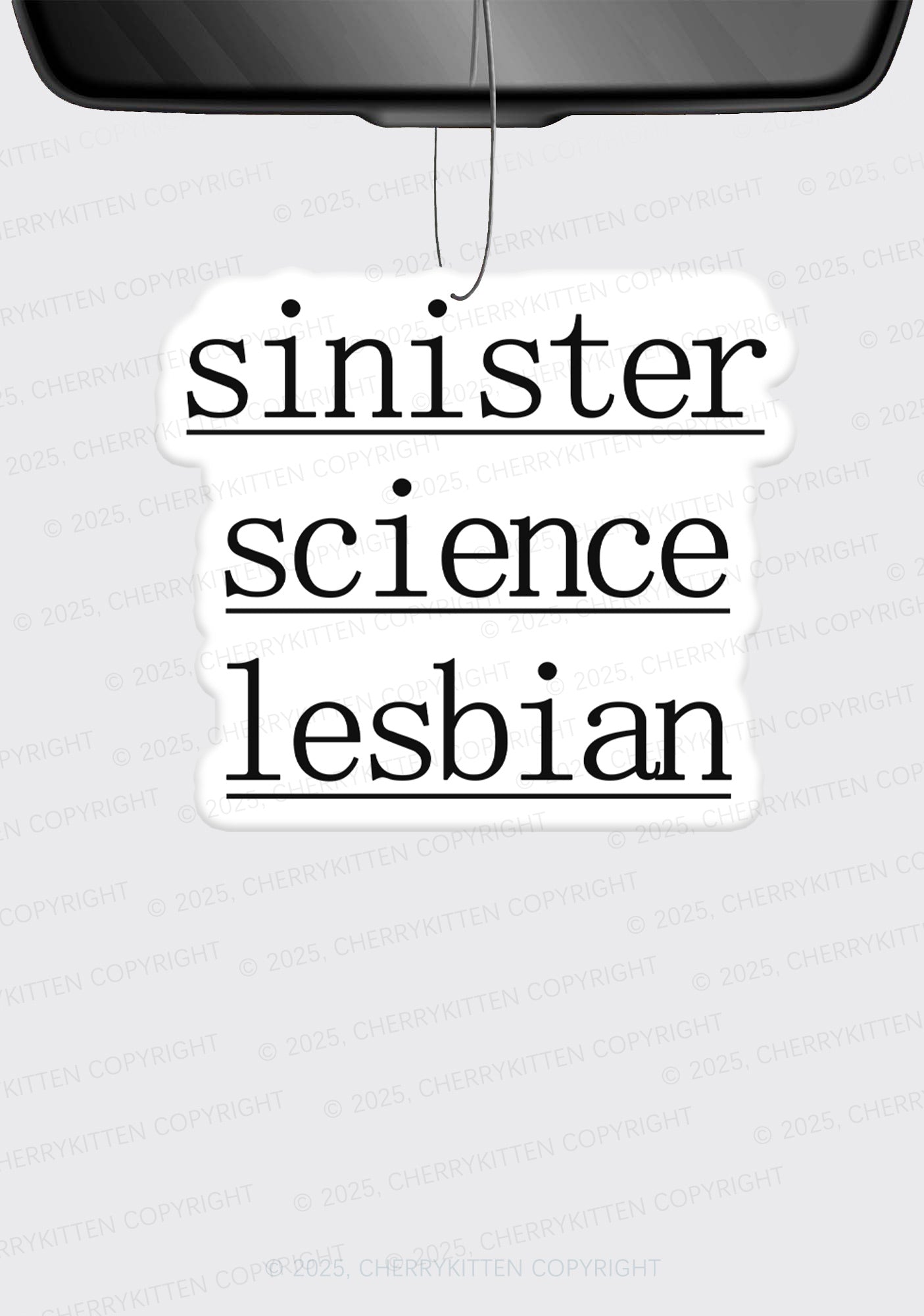 Sinister Science Lesbian Pride 1Pc Y2K Car Air Freshener Cherrykitten
