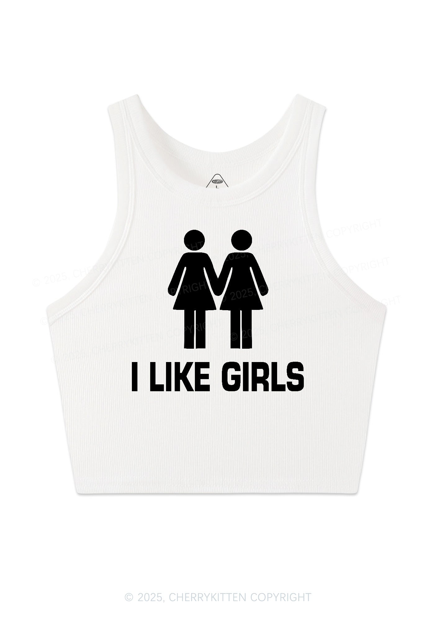 I Like Girls Pride Y2K Crop Tank Top Cherrykitten