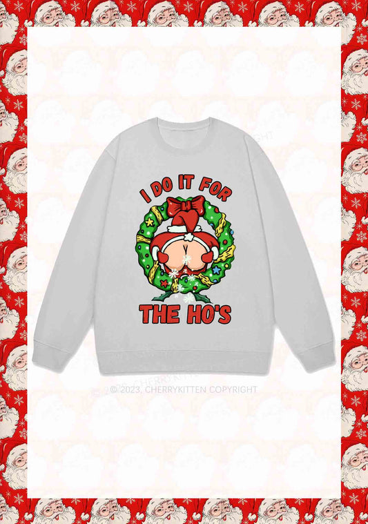 I Do It For The Christmas Wreath Y2K Sweatshirt Cherrykitten