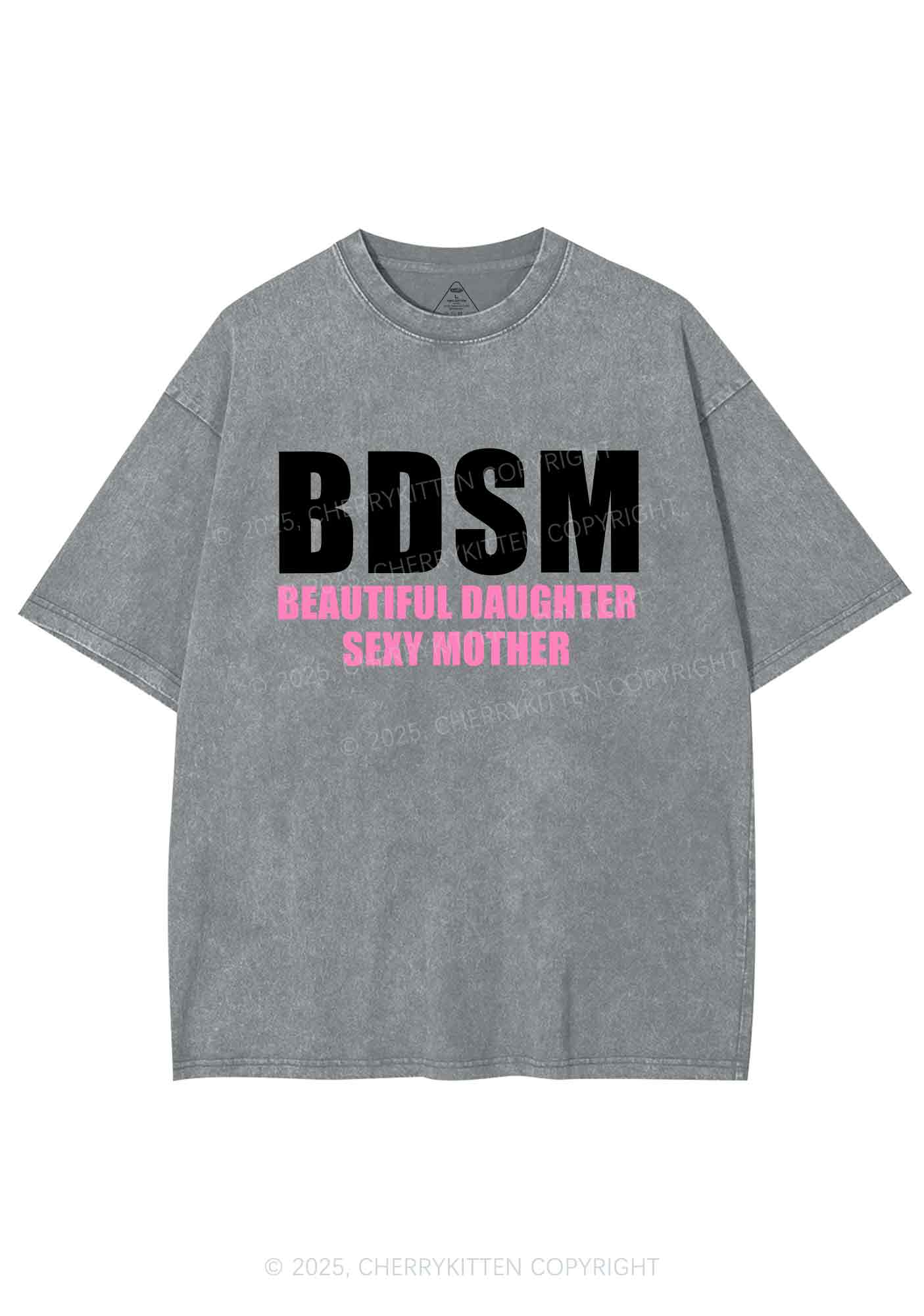 BDSM Daughter Mother Y2K Shirts Washed Tee Cherrykitten