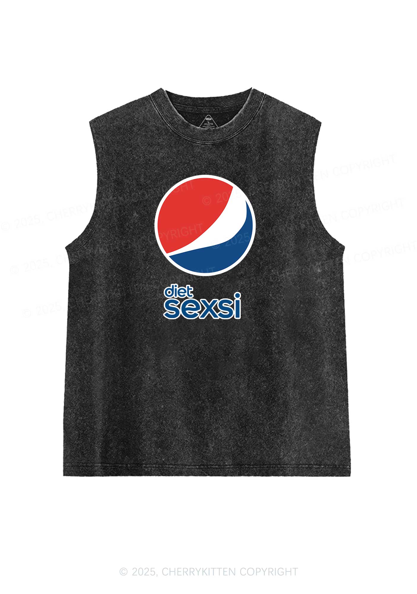 Diet Sexsi Y2K Washed Muscle Tank Cherrykitten