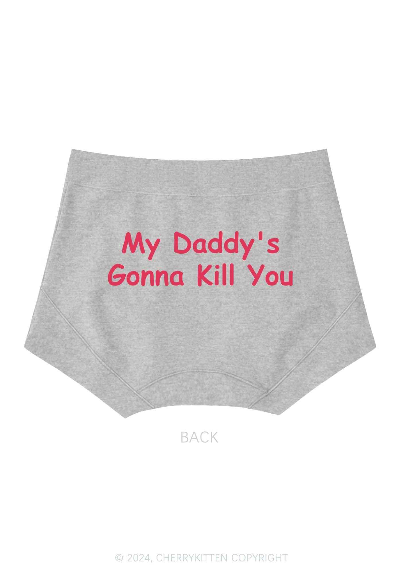 Daddy's Gonna Kill You Y2K Mid Rise Waist Boyshort Cherrykitten