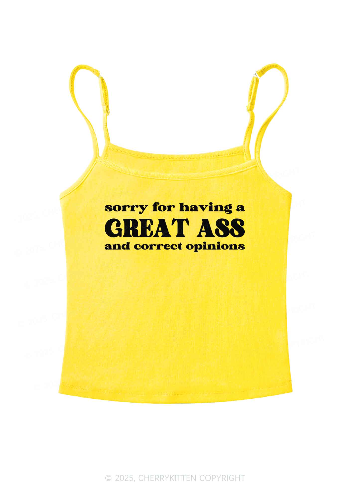 Sorry For Having Great Axx Y2K Spaghetti Strap Cami Cherrykitten