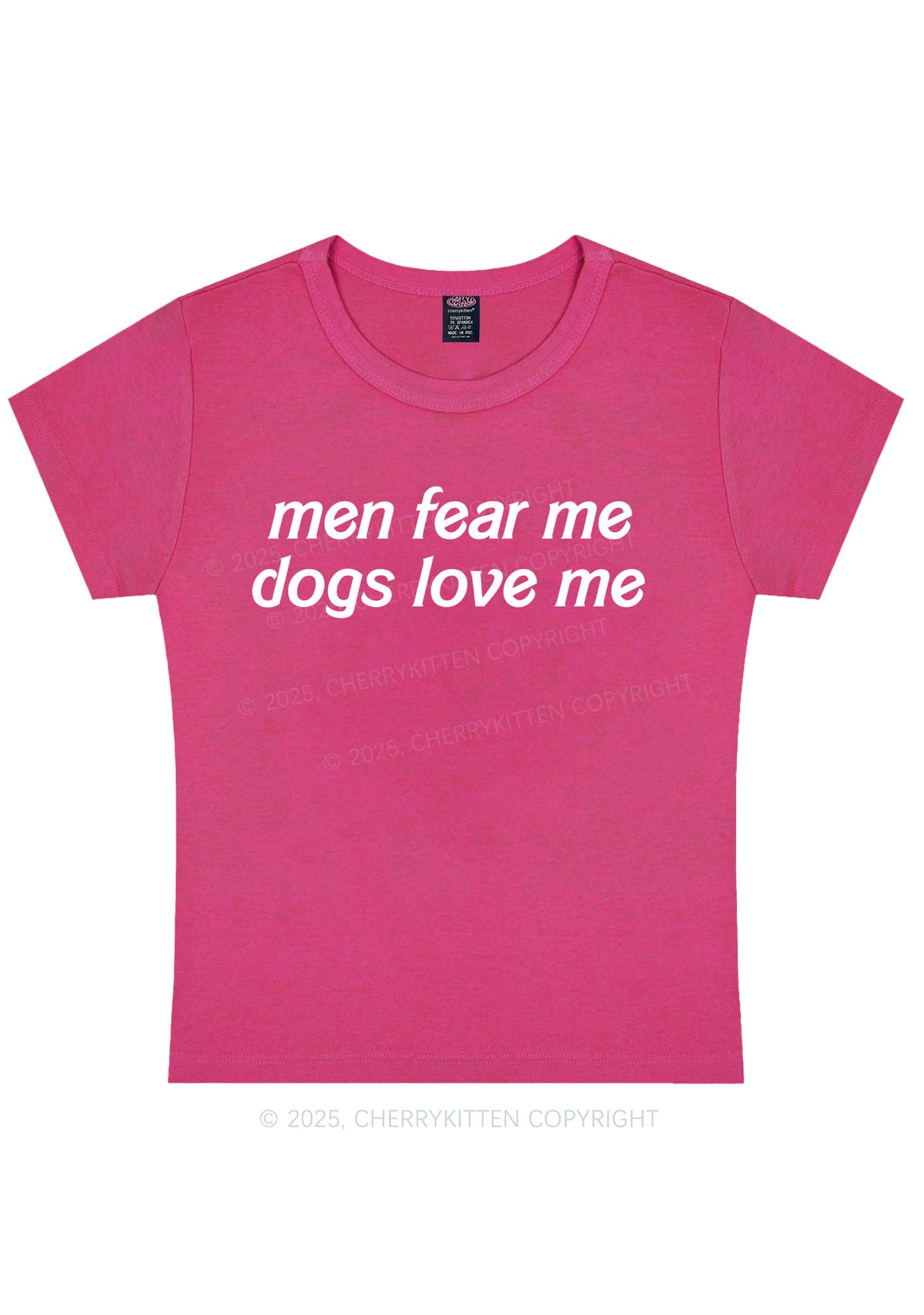 Men Fear Me Y2K Baby Tee Cherrykitten