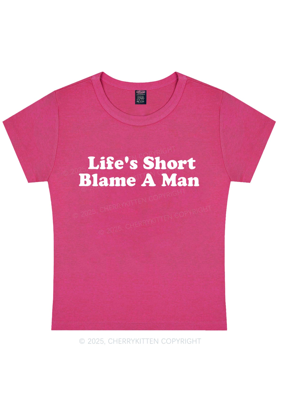 Blame A Man Y2K Baby Tee Cherrykitten
