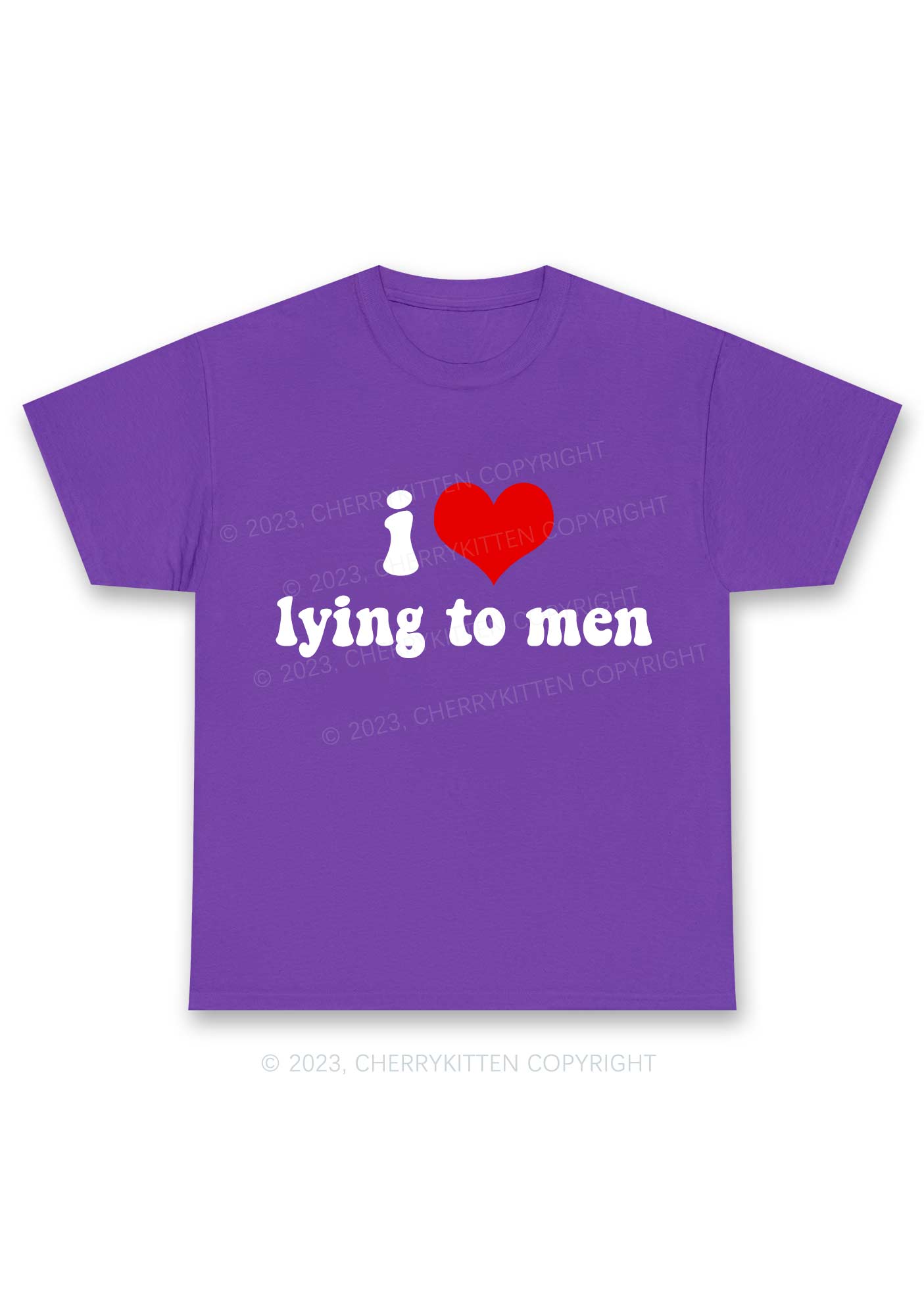 I Love Lying To Men Y2K Chunky Shirt Cherrykitten