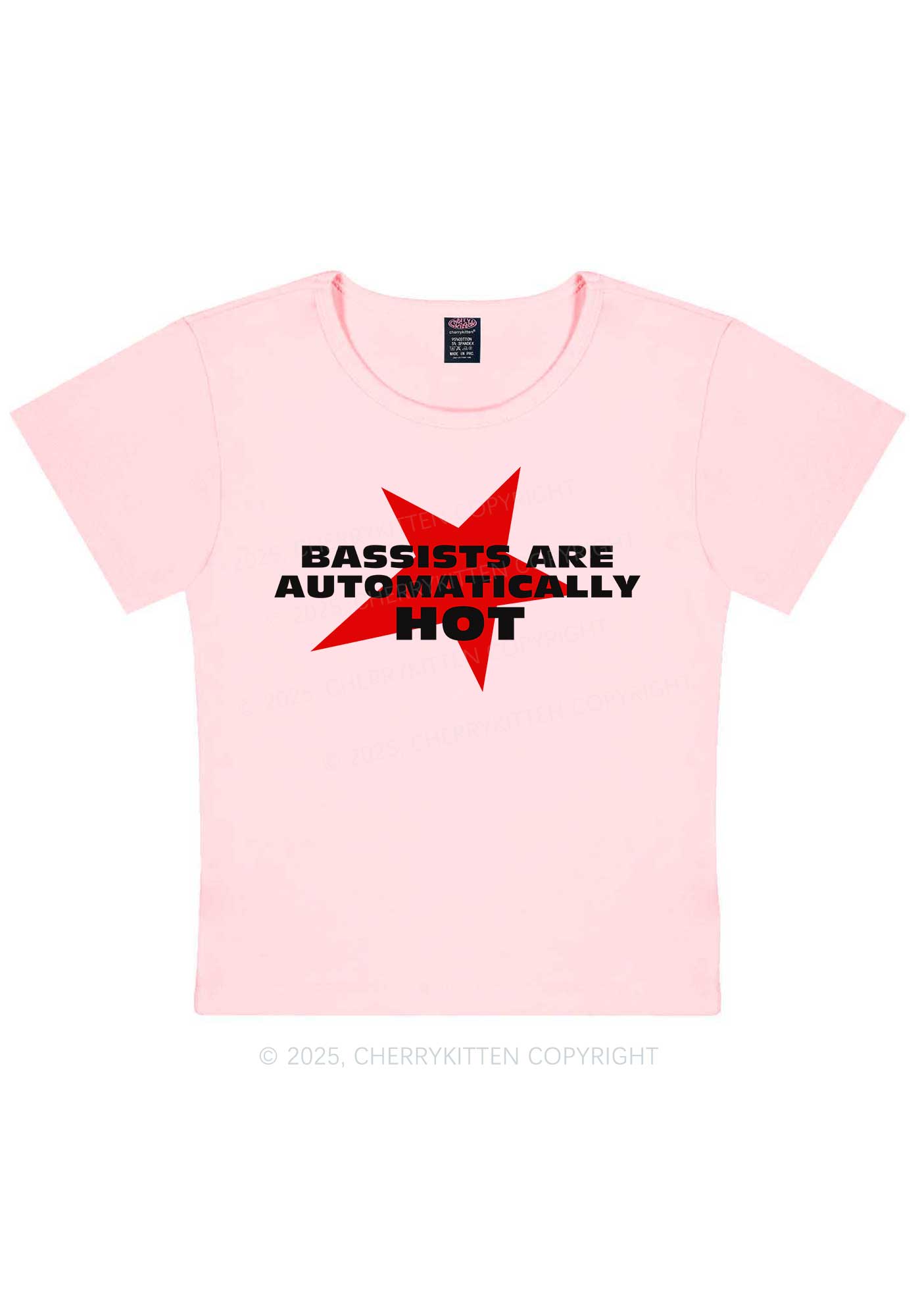 Bassists Are Automatically Hot Y2K Baby Tee Cherrykitten