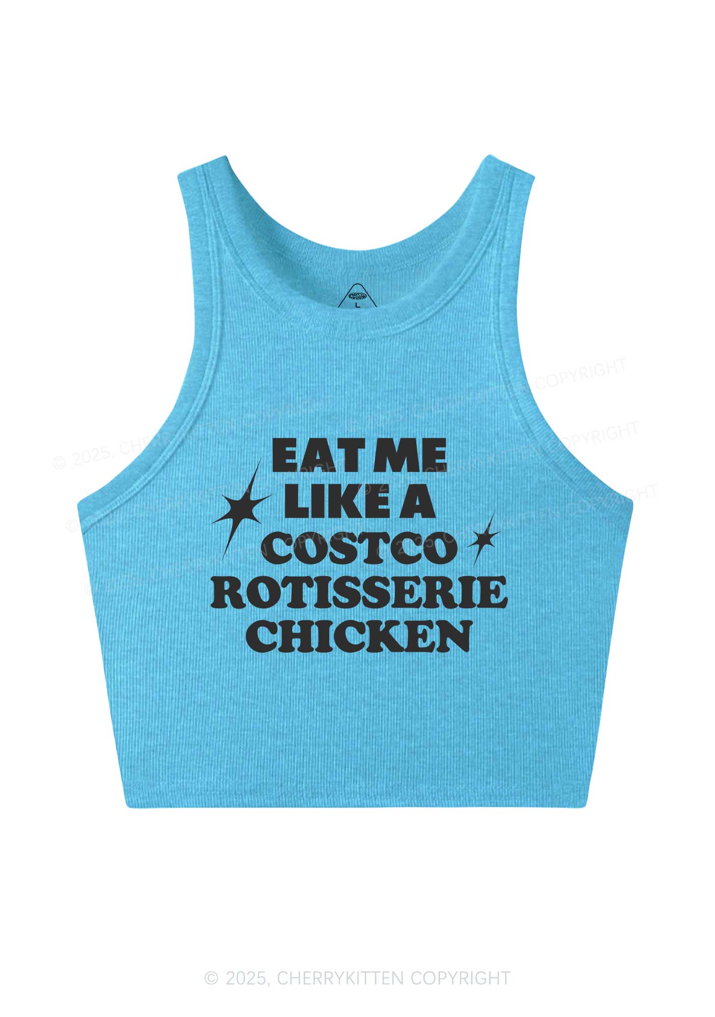 Eat Me Like Chicken Y2K Crop Tank Top Cherrykitten