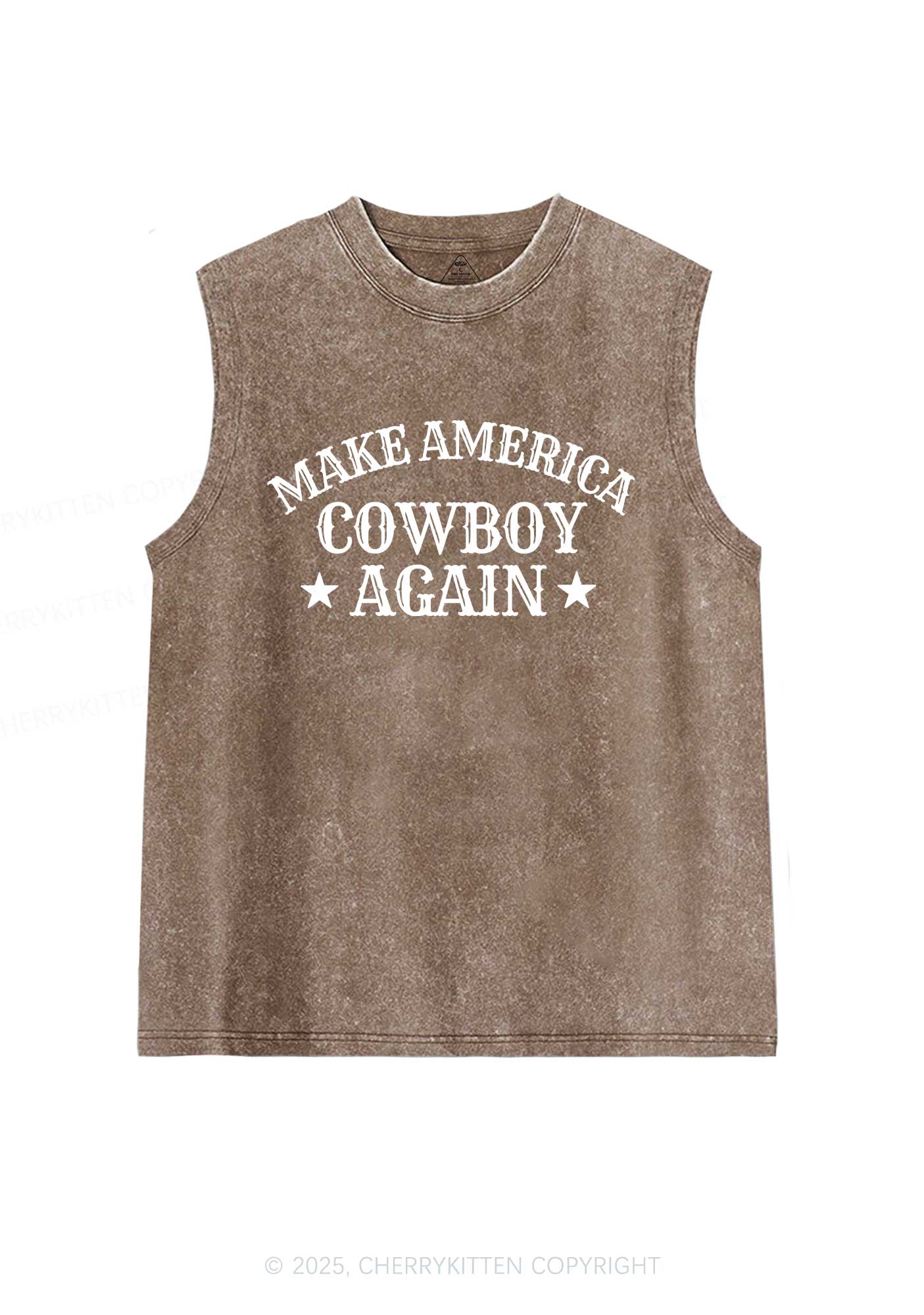 Cowboy Again Y2K Washed Muscle Tank Cherrykitten