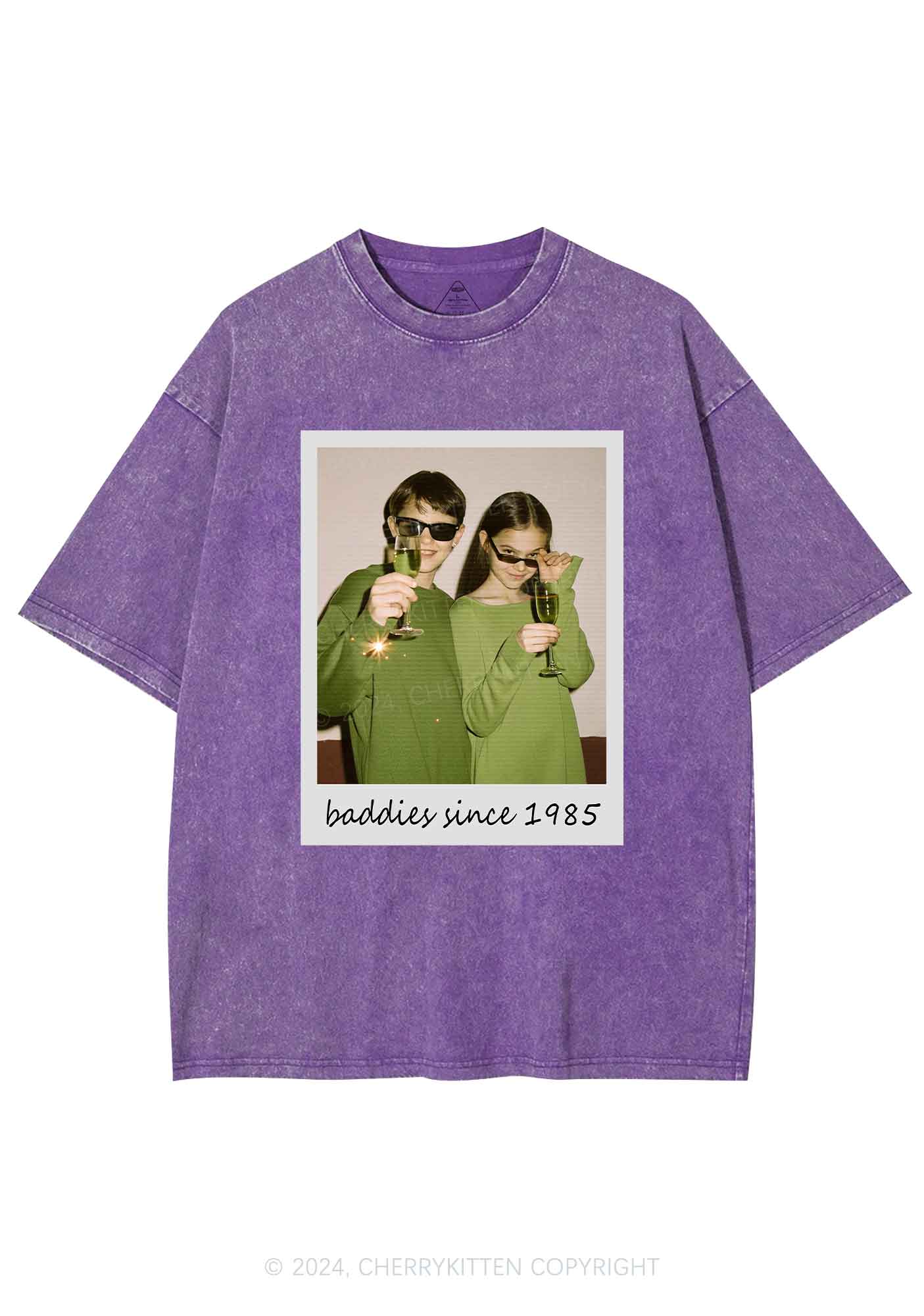 Baddies Since Y2K Valentine's Day Washed Tee Cherrykitten