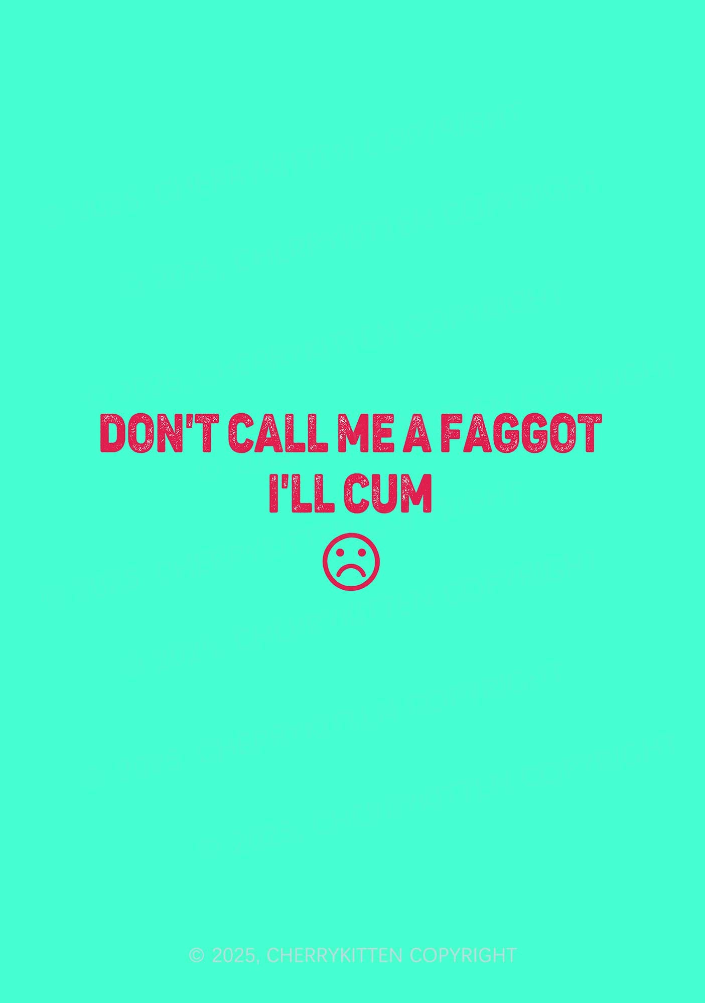 Dont Call Me Faggot Pride 1Pc Y2K Pin Badge Cherrykitten